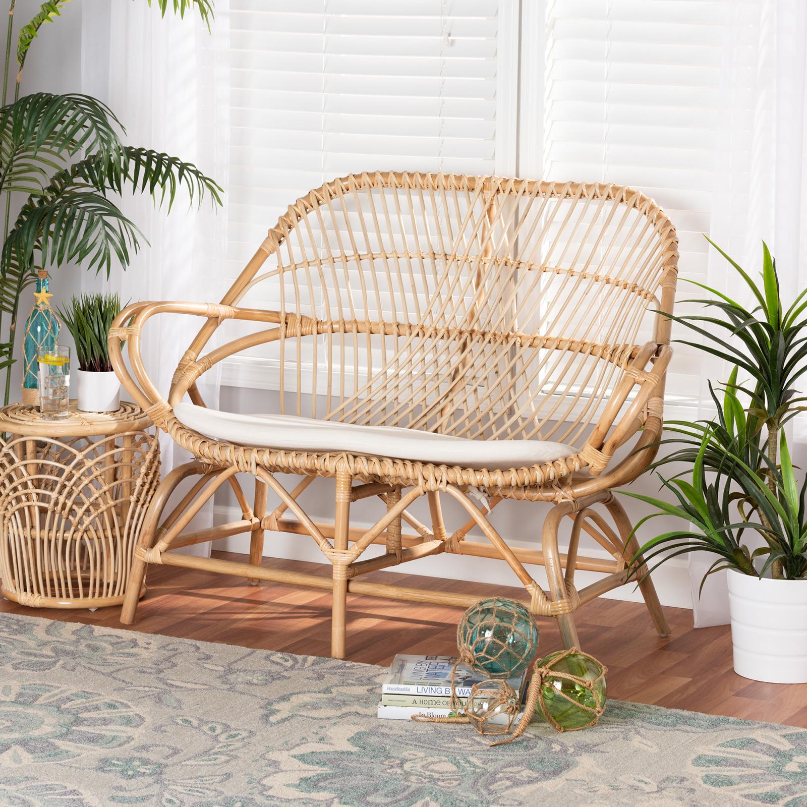 Jayden Modern Bohemian Upholstered Loveseat