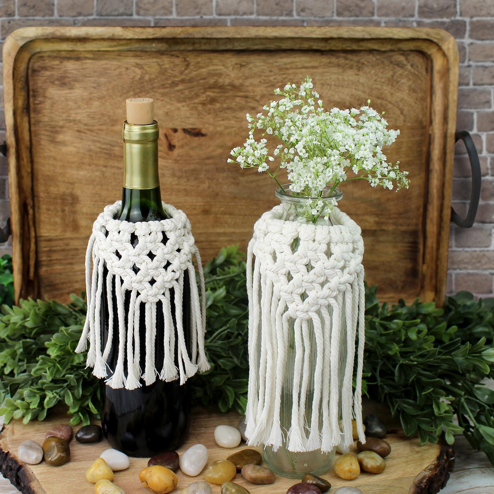 Hand Tied MacramÃ© Bottle Cover