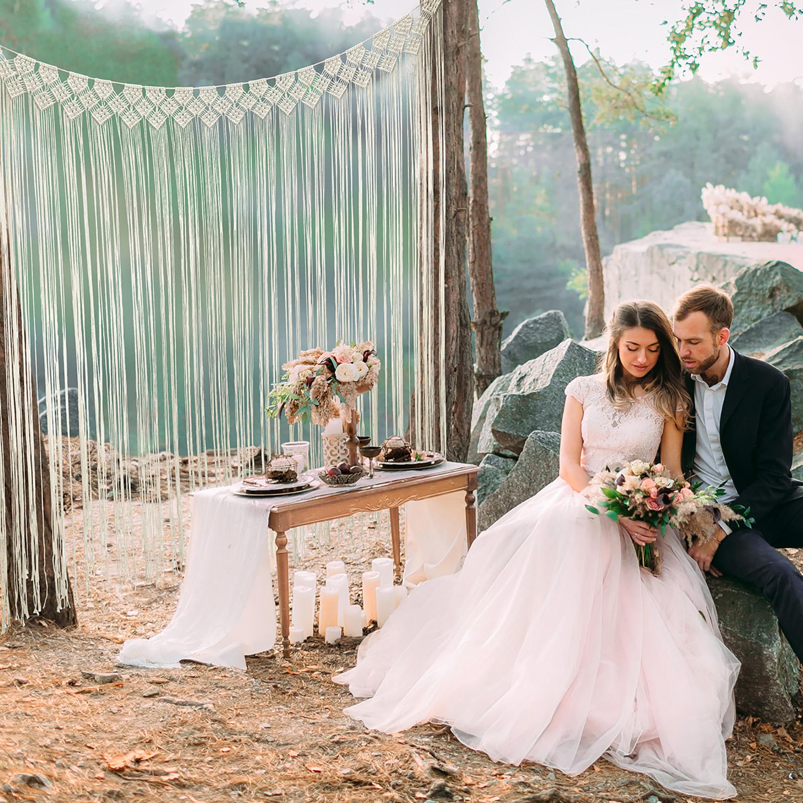 Hand Tied MacramÃ© Backdrop
