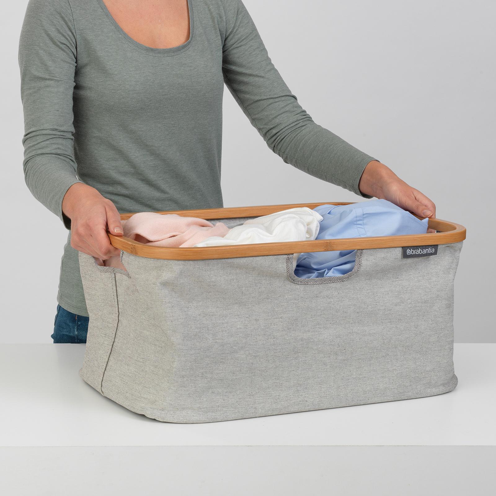 Foldable Bamboo Rim Laundry Basket