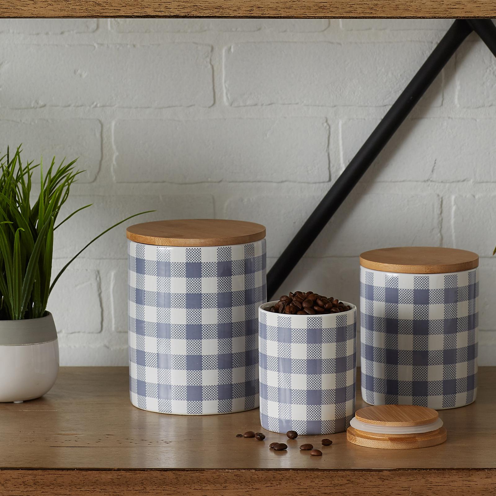 Buffalo Check Canister, Set of 3