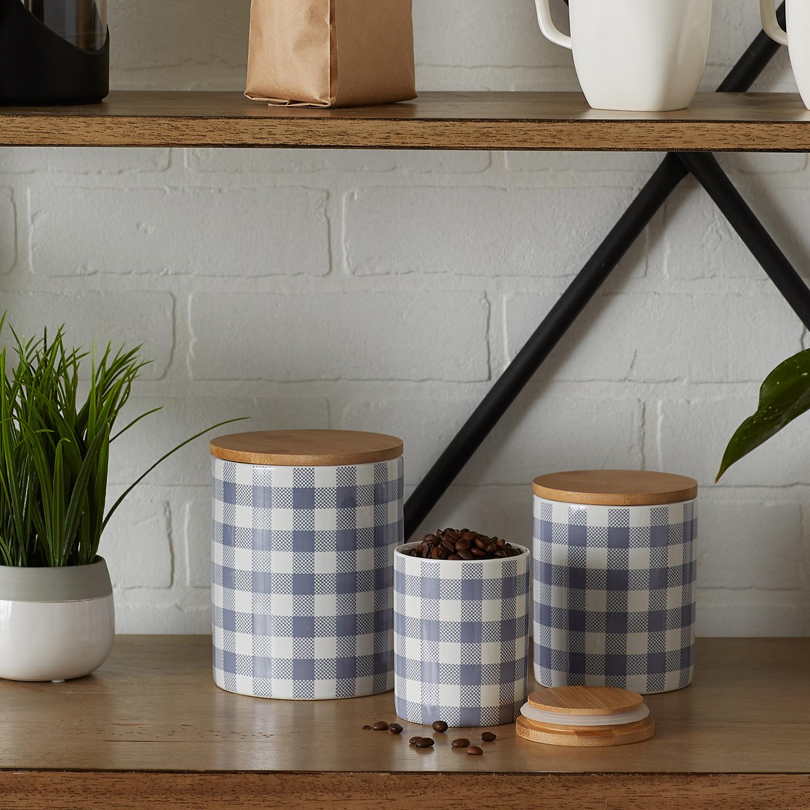 Buffalo Check Canister, Set of 3
