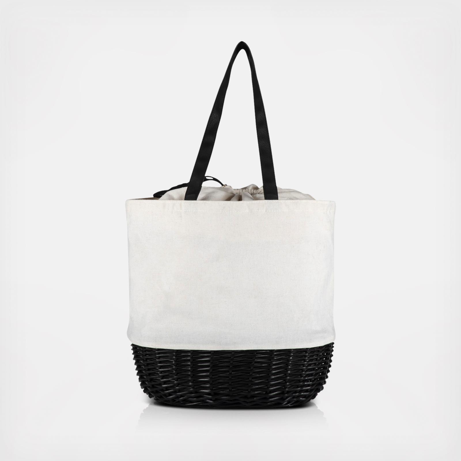 Coronado Canvas and Willow Basket Tote