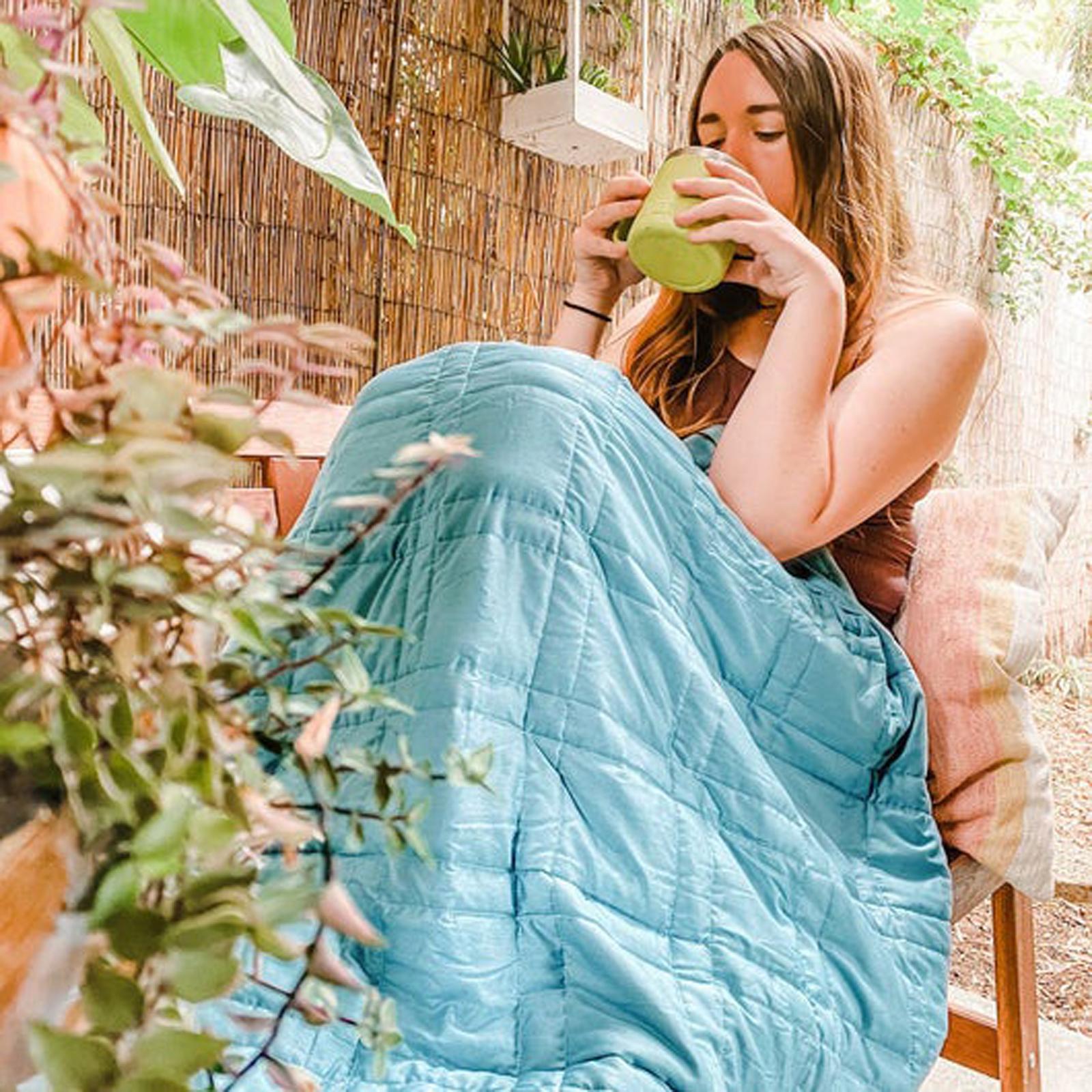 Cool Cotton Weighted Mini Blanket