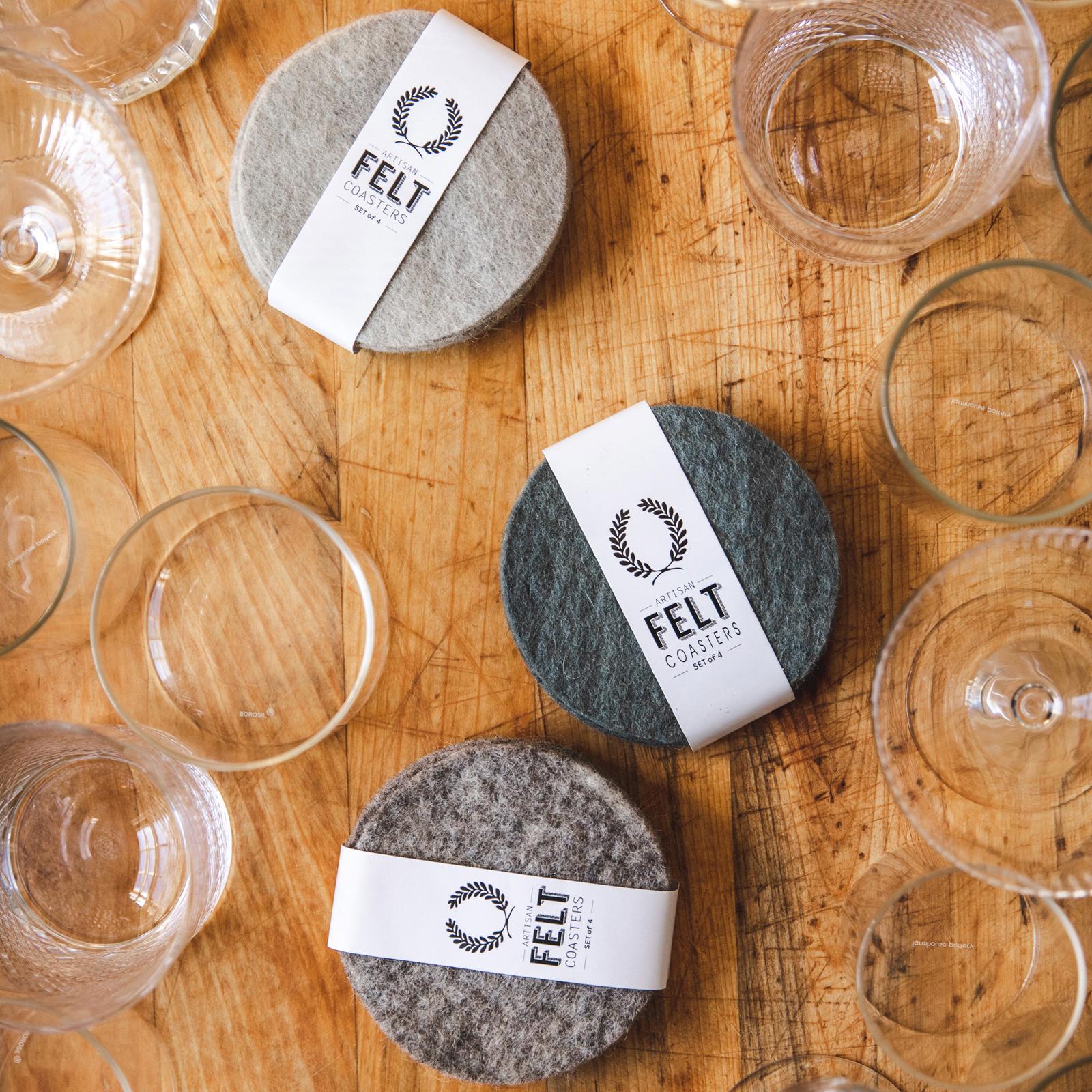 Artisan Felt Coaster, Set of 4