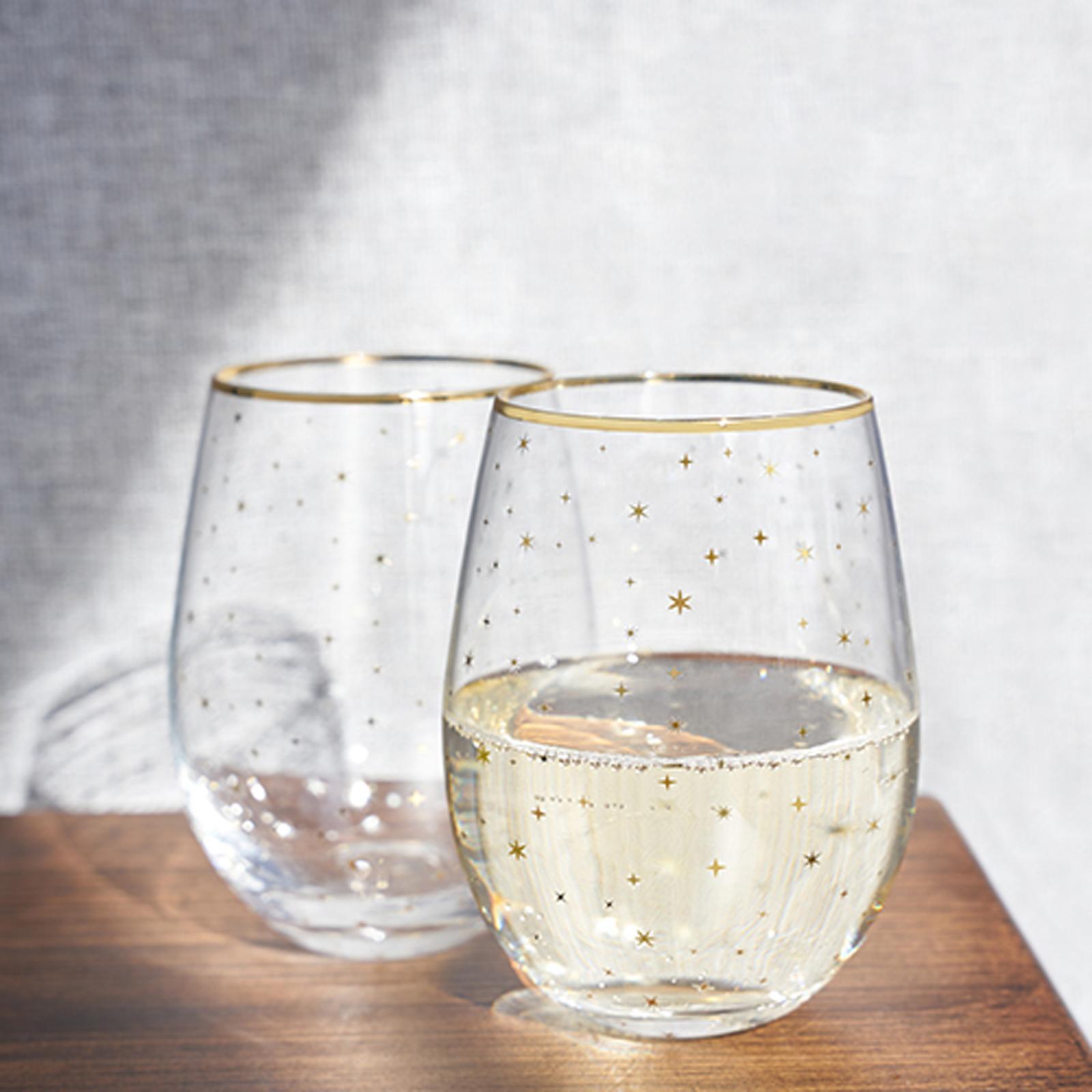 Starlight Stemless Wine Glass, Set of 2