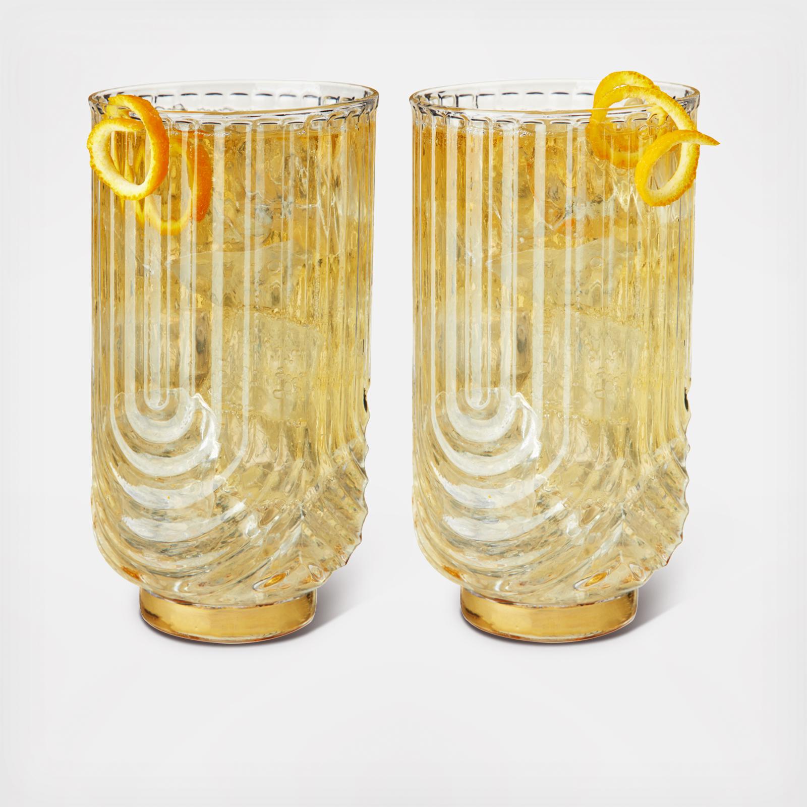 Gatsby Highball Glass, Set of 2