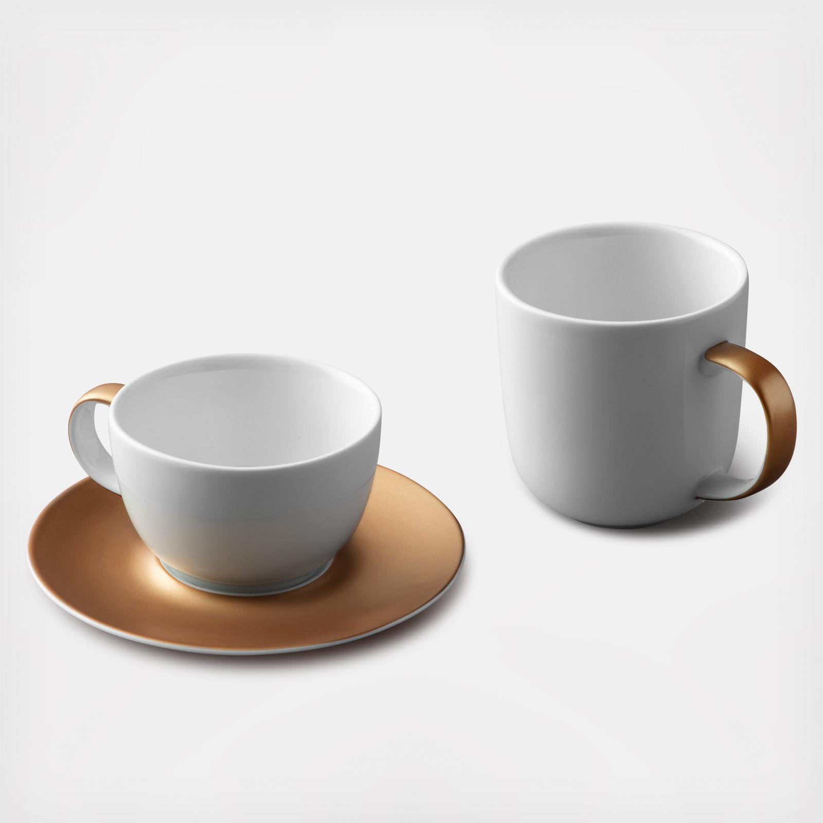 Gem 3-Piece Coffee Cup & Saucer Set