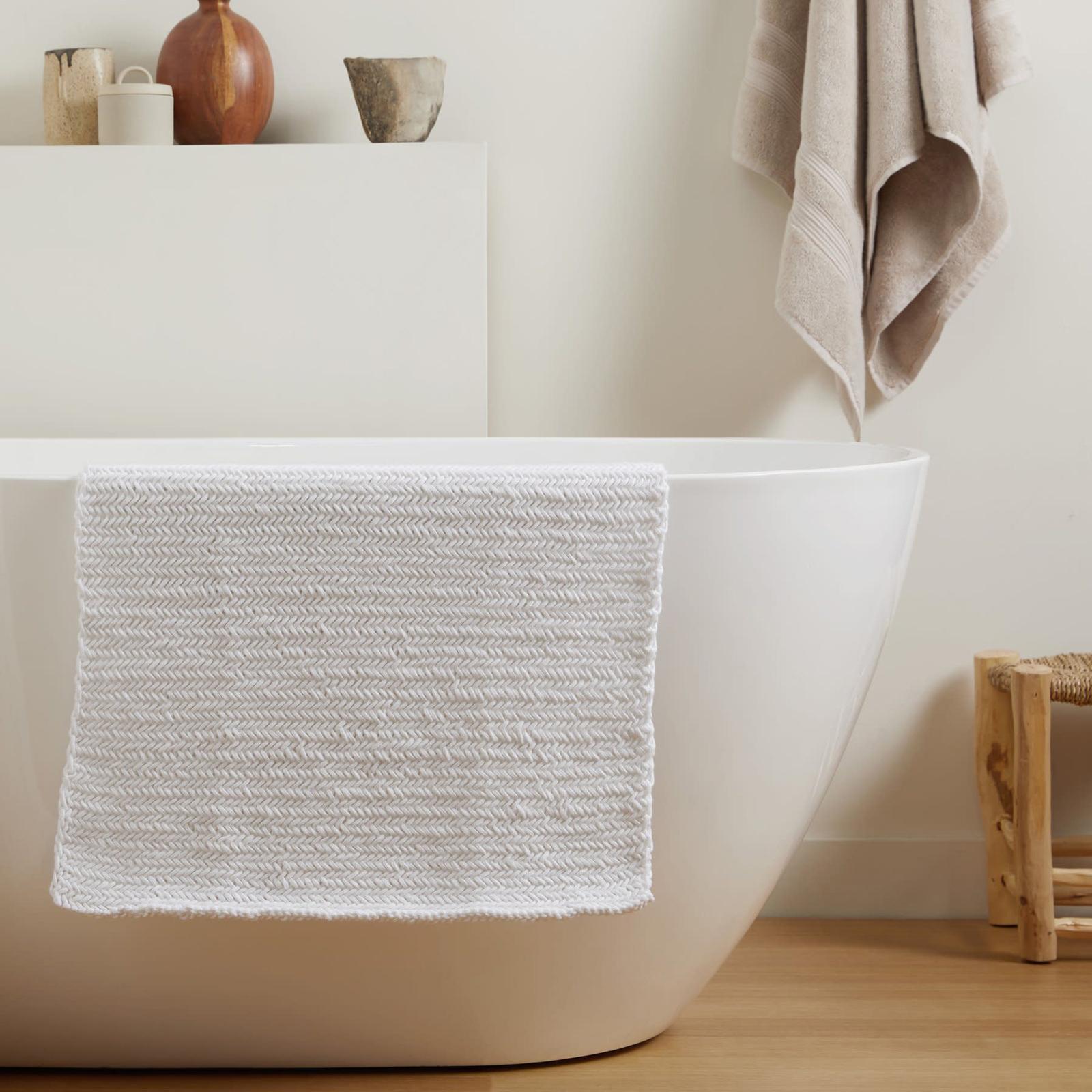 Braided Hand-Knit Bath Rug