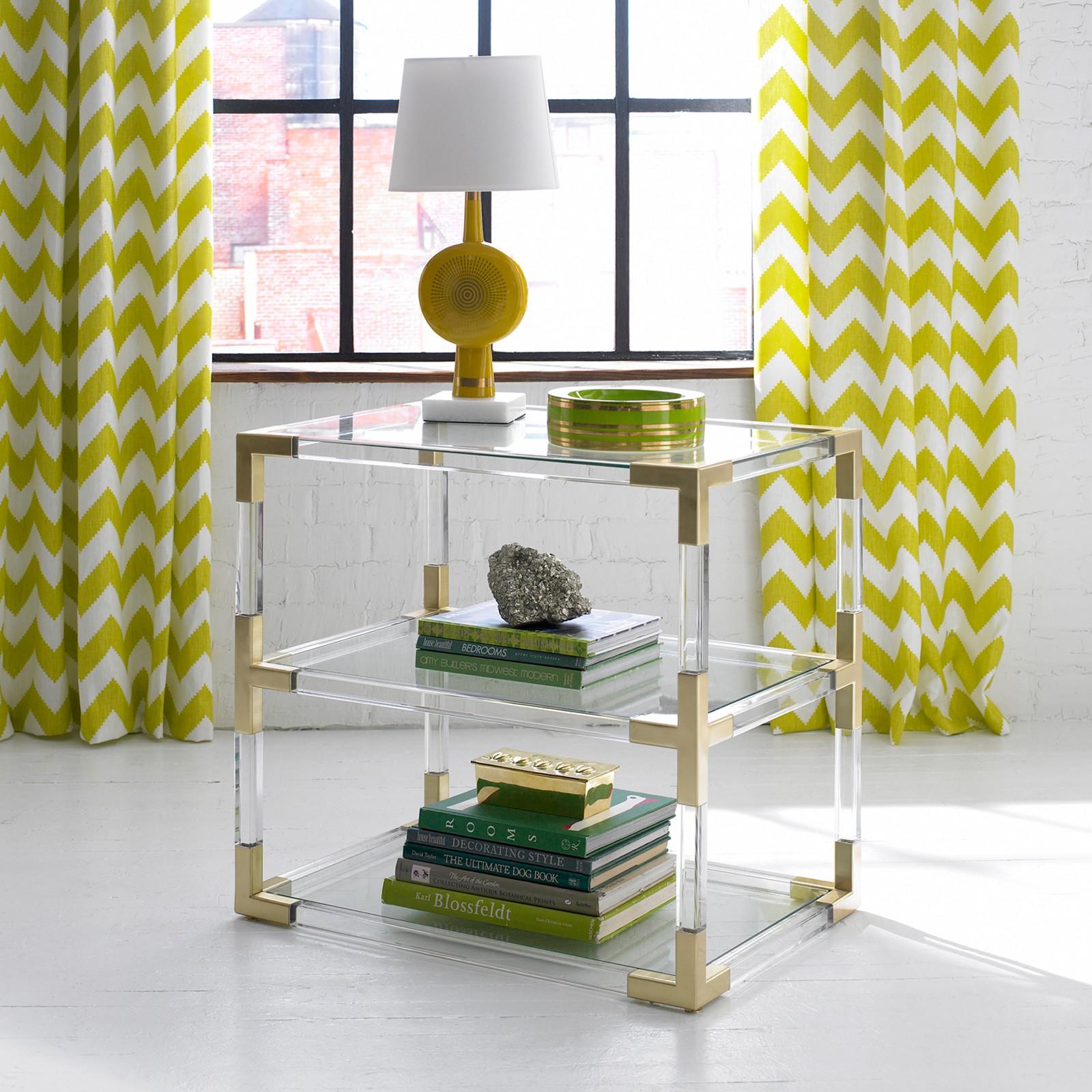 Jacques Lucite 2-Tier Table