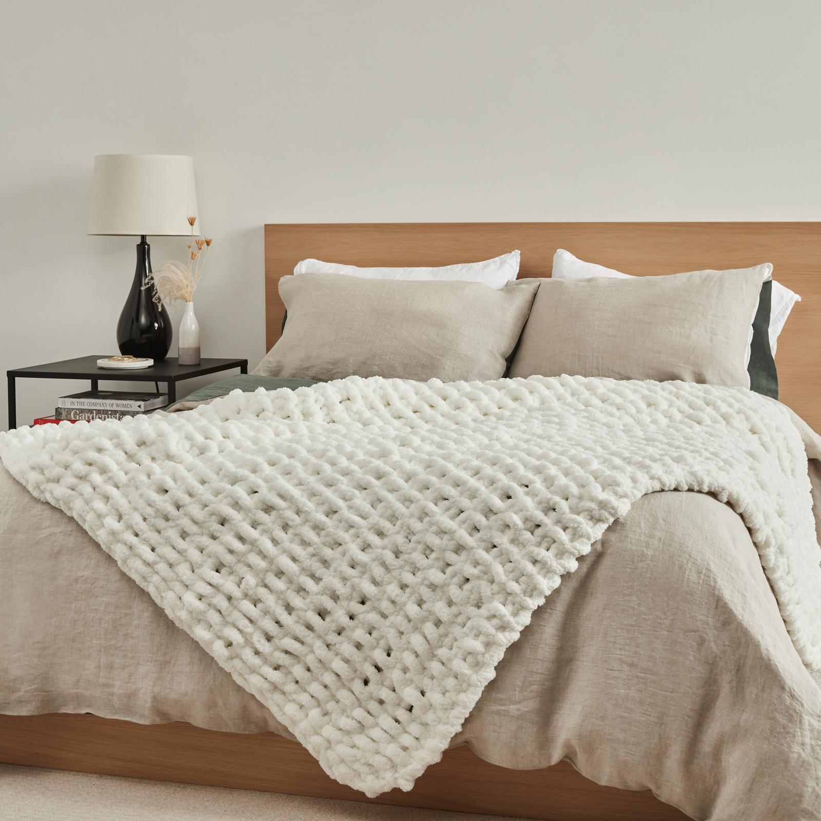 Chenille Chunky Knit Throw