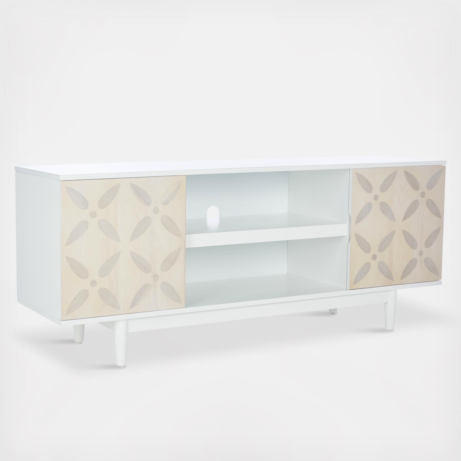 Faye 3-Shelf Patterned Media Stand