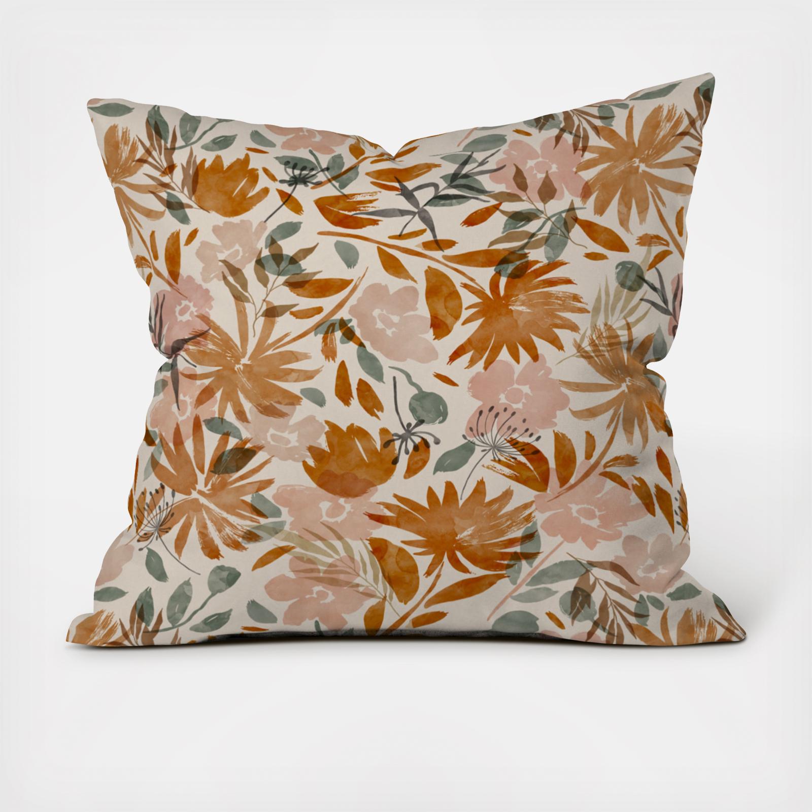 Abstract Wild Garden 87 Outdoor Throw Pillow