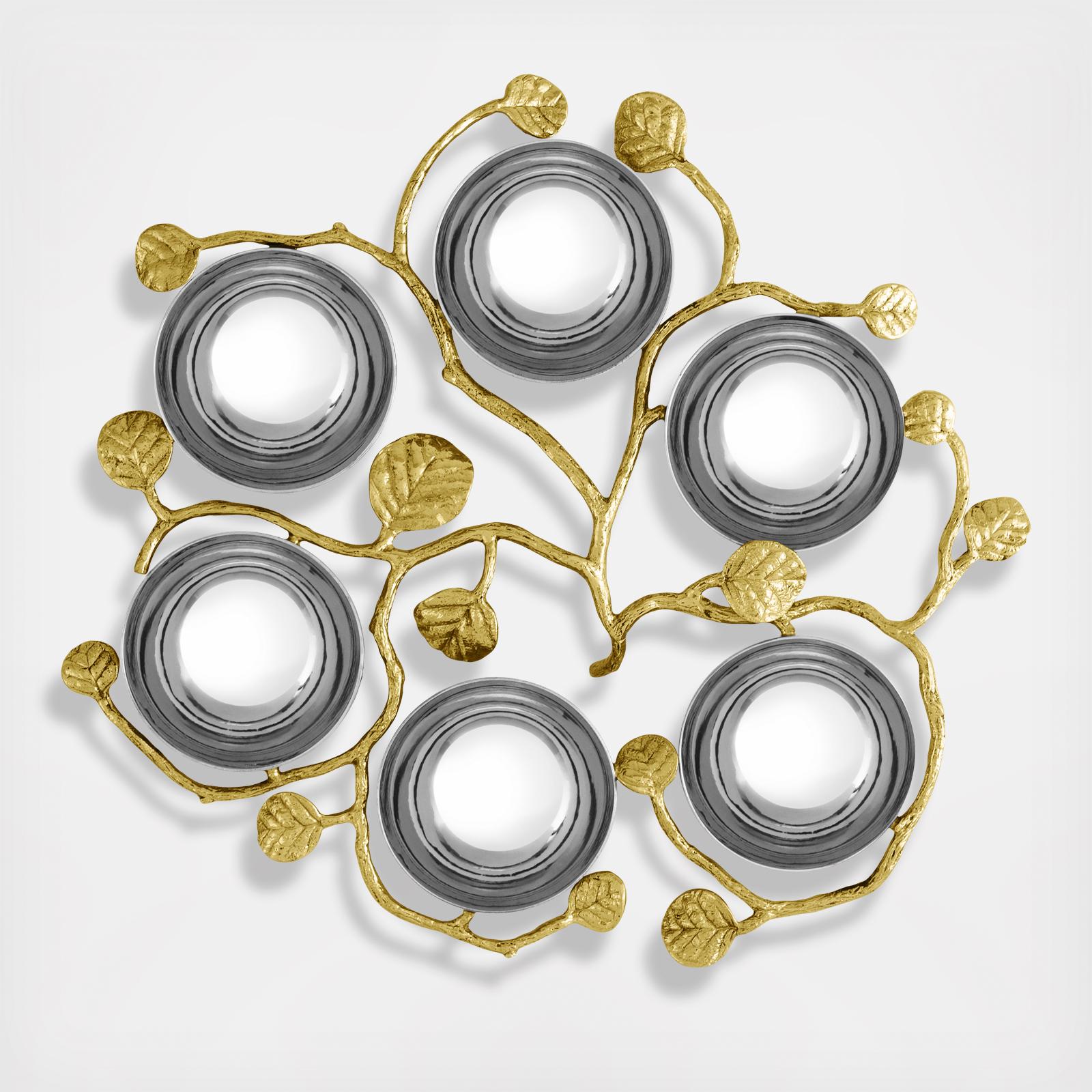 Botanical Leaf Seder Plate