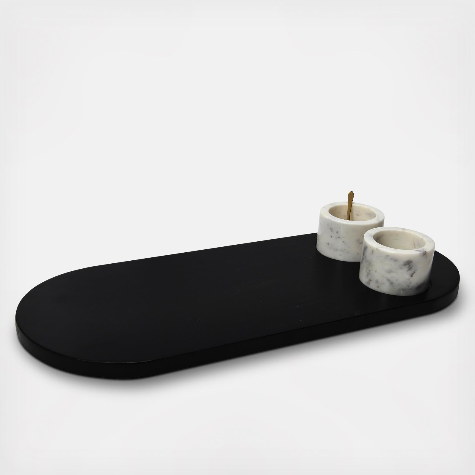 4-Piece Decorative Tray and Bowl Set