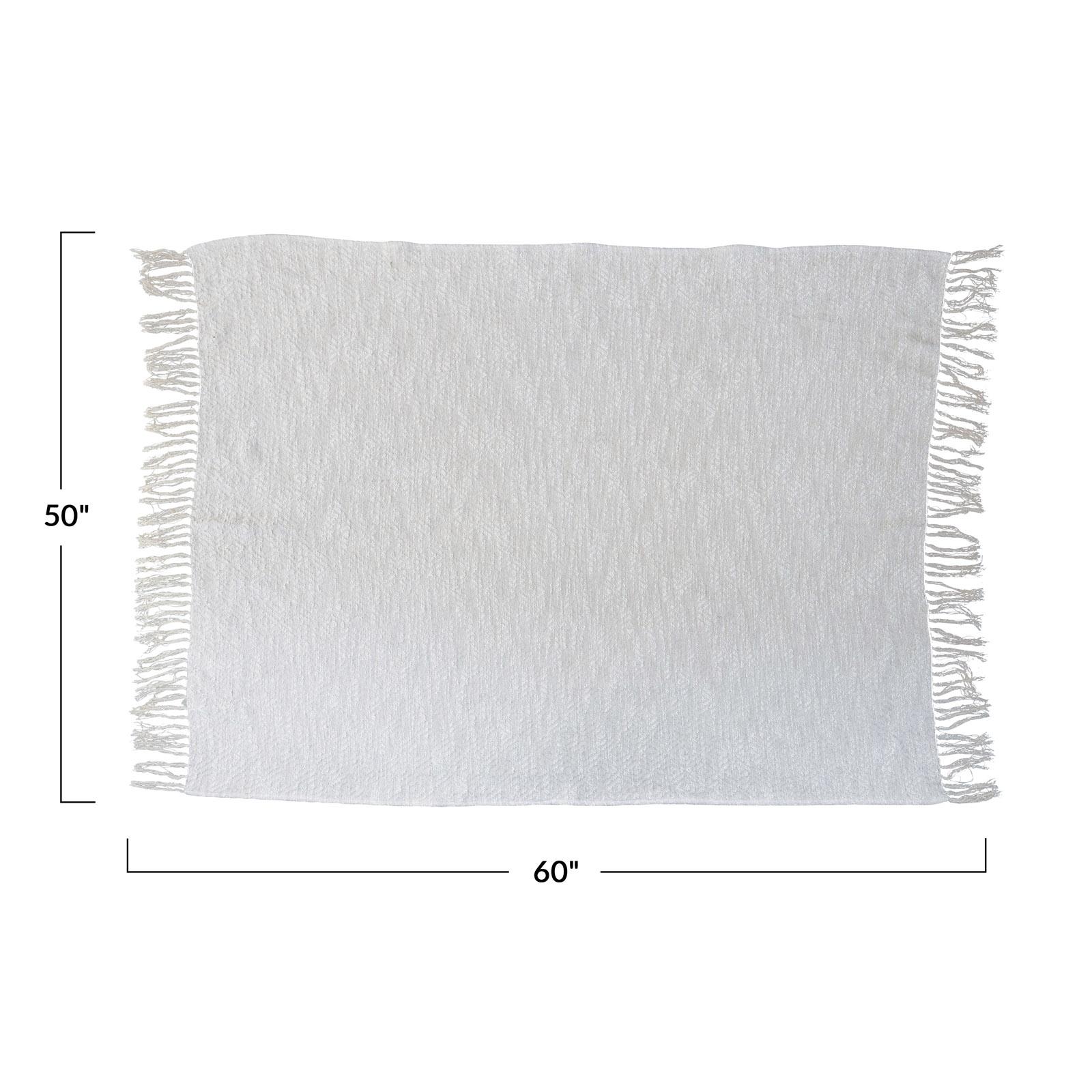 Cotton Fringed Throw Blanket