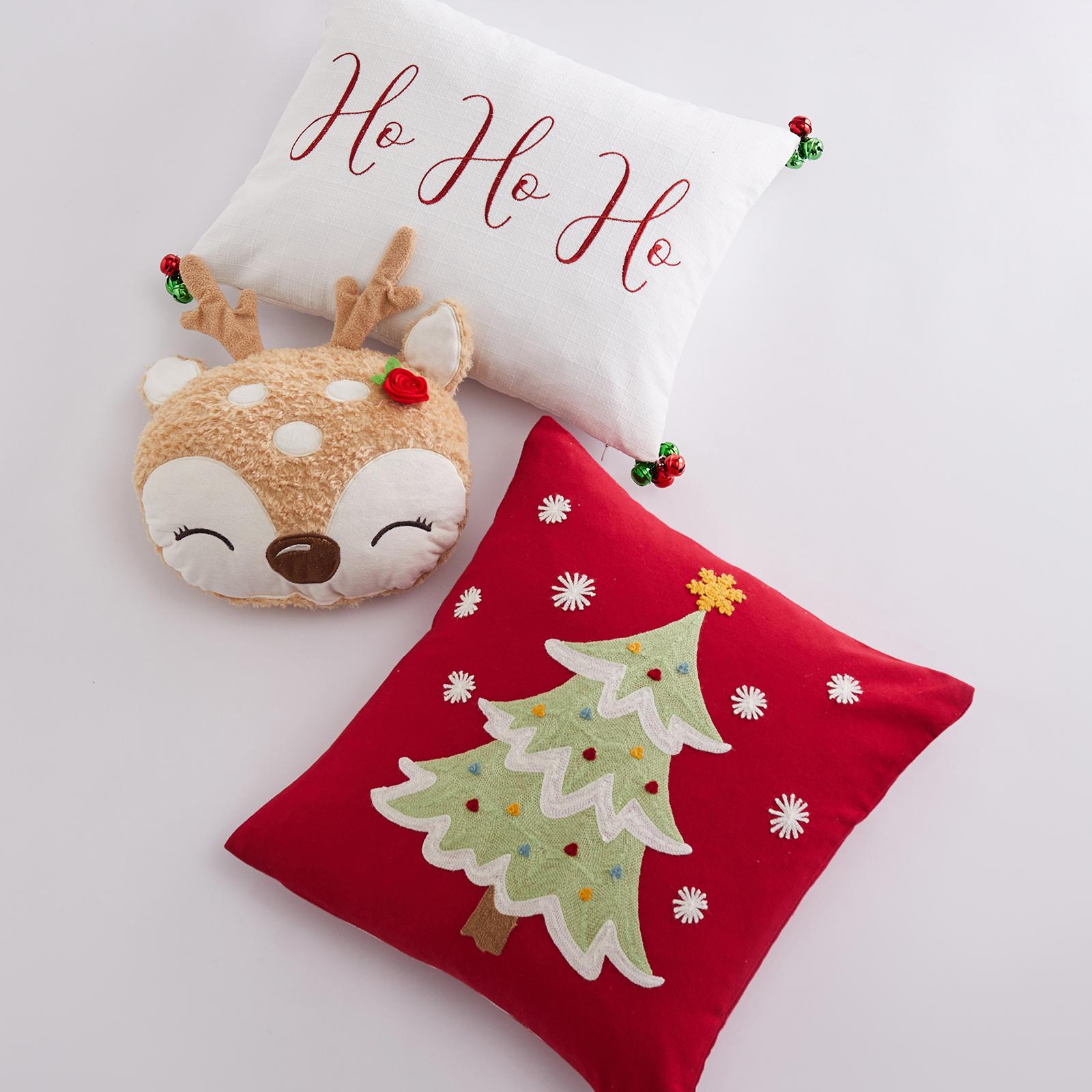 Comet & Cupid Figural Deer Pillow