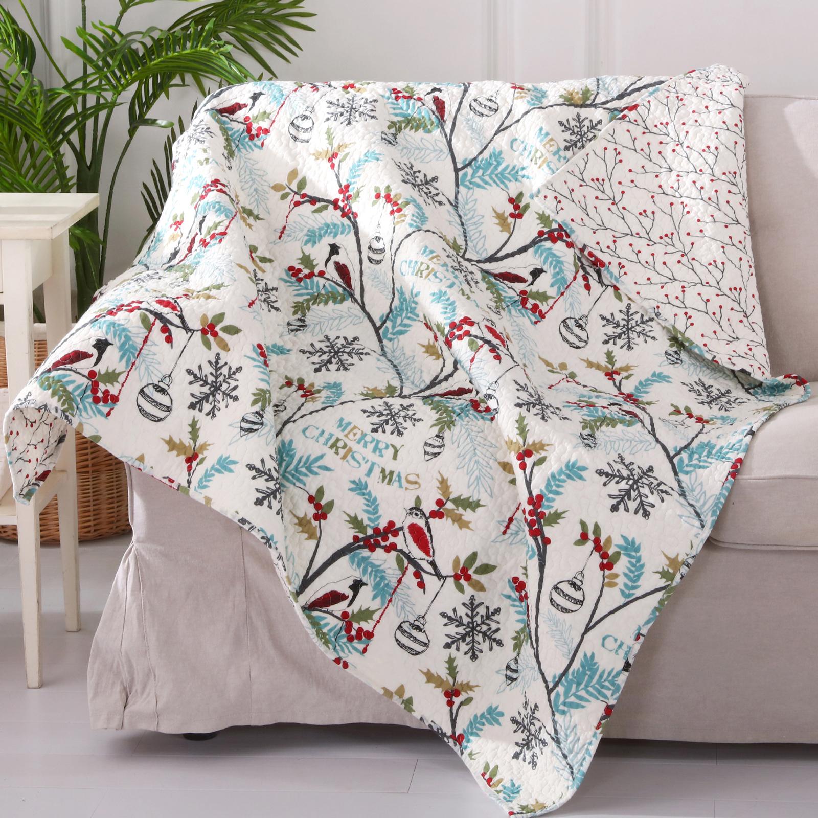 Holly Reversible Quilted Throw