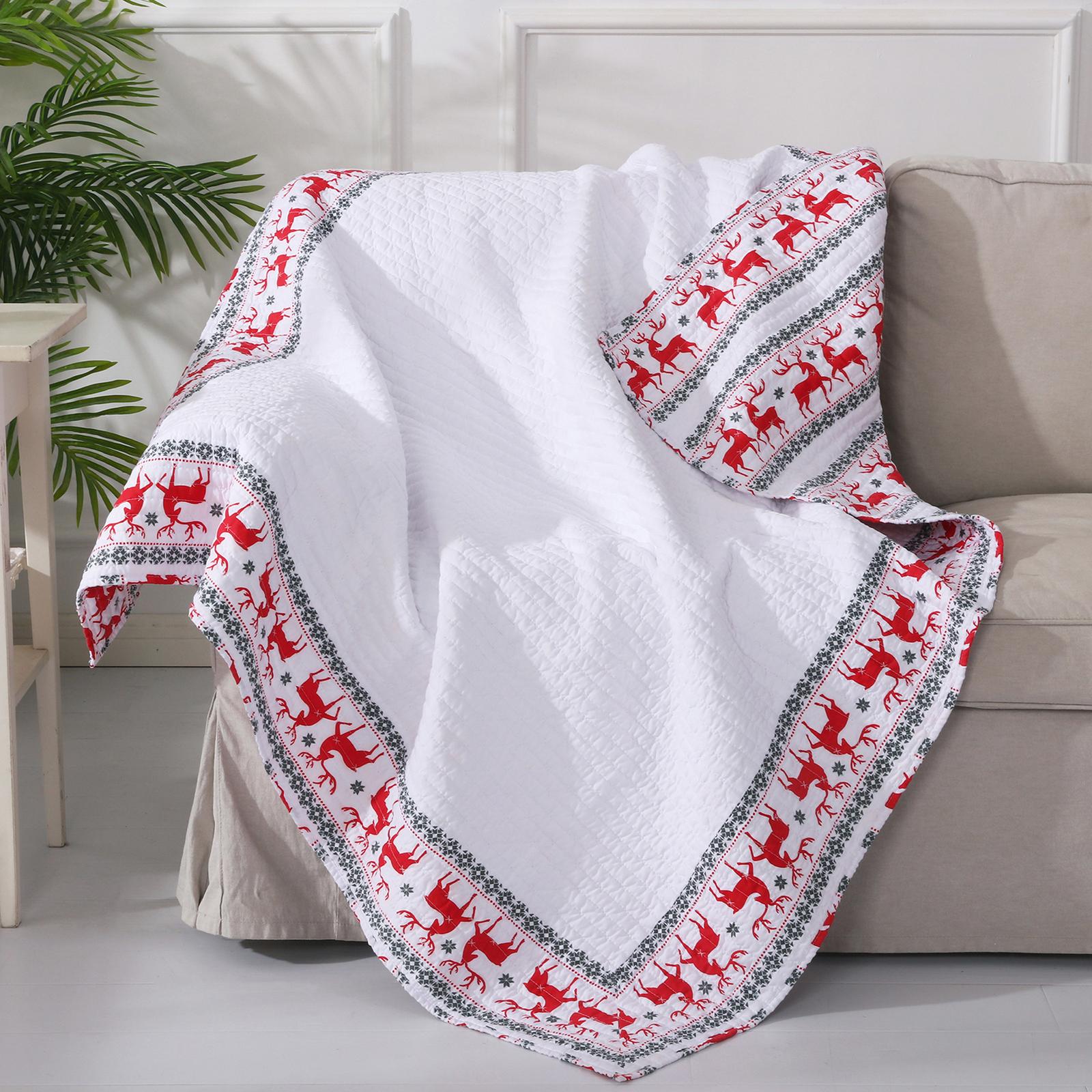 Rudolph Quilted Reversible Throw