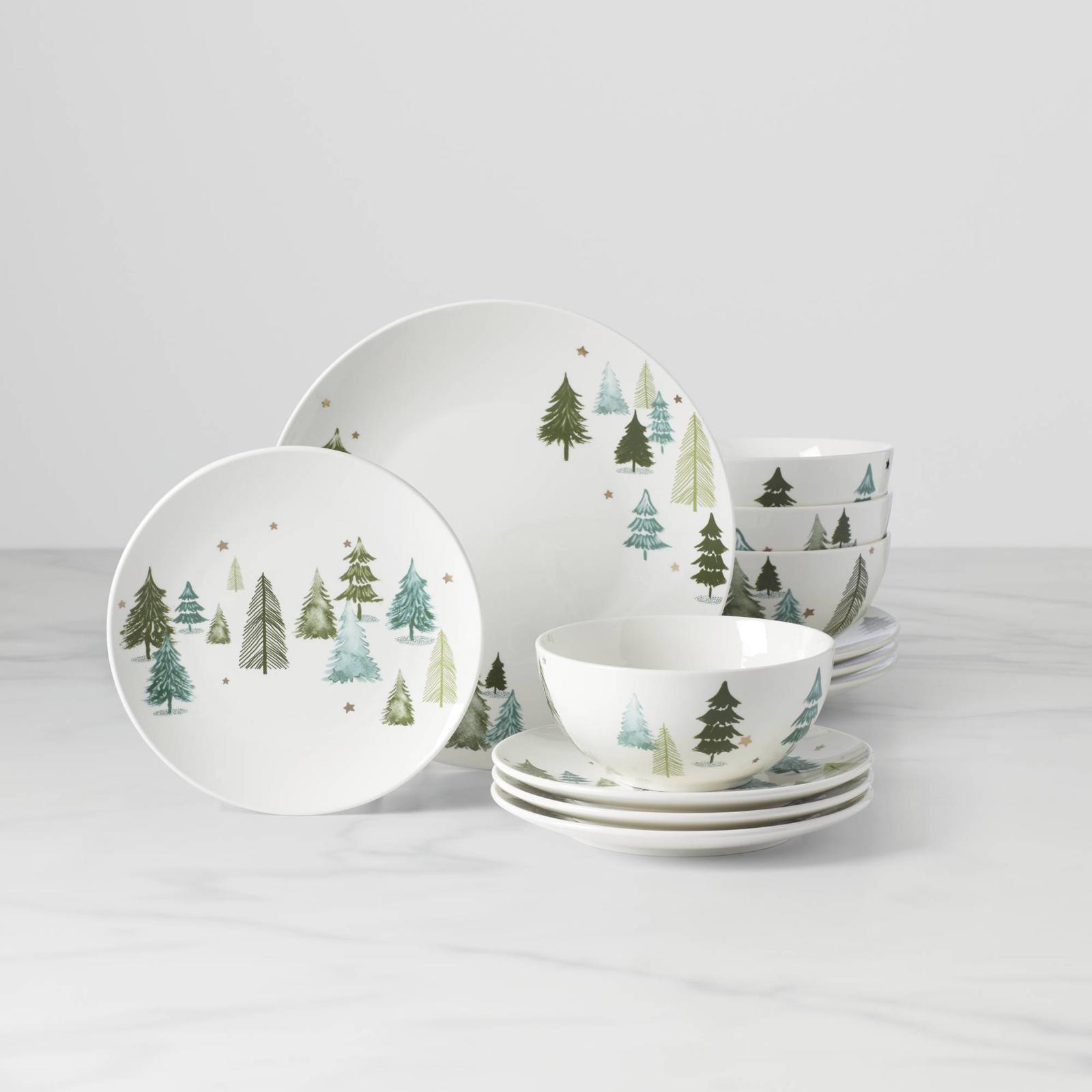 Balsam Lane 12-Piece Dinnerware, Service for 4