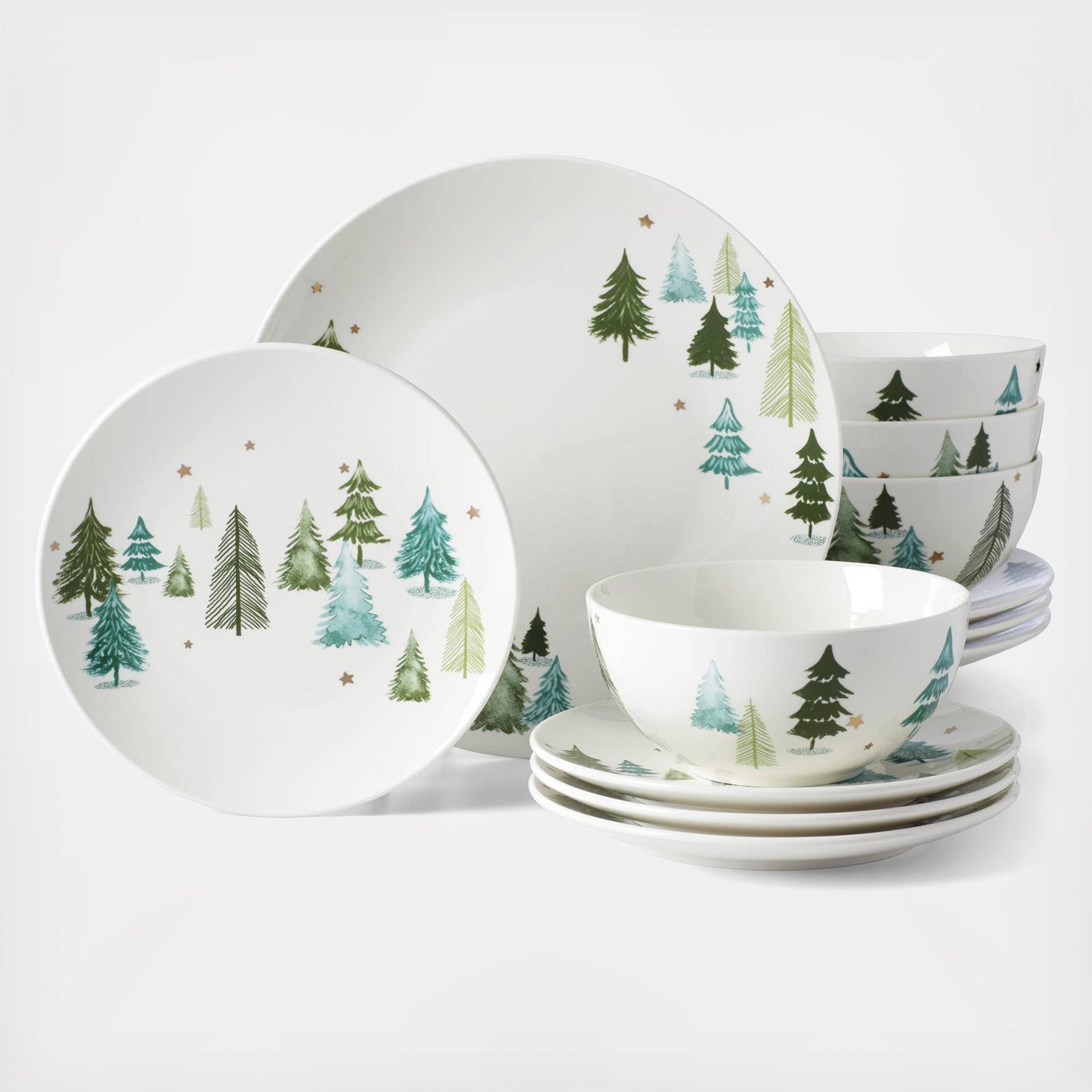 Balsam Lane 12-Piece Dinnerware, Service for 4