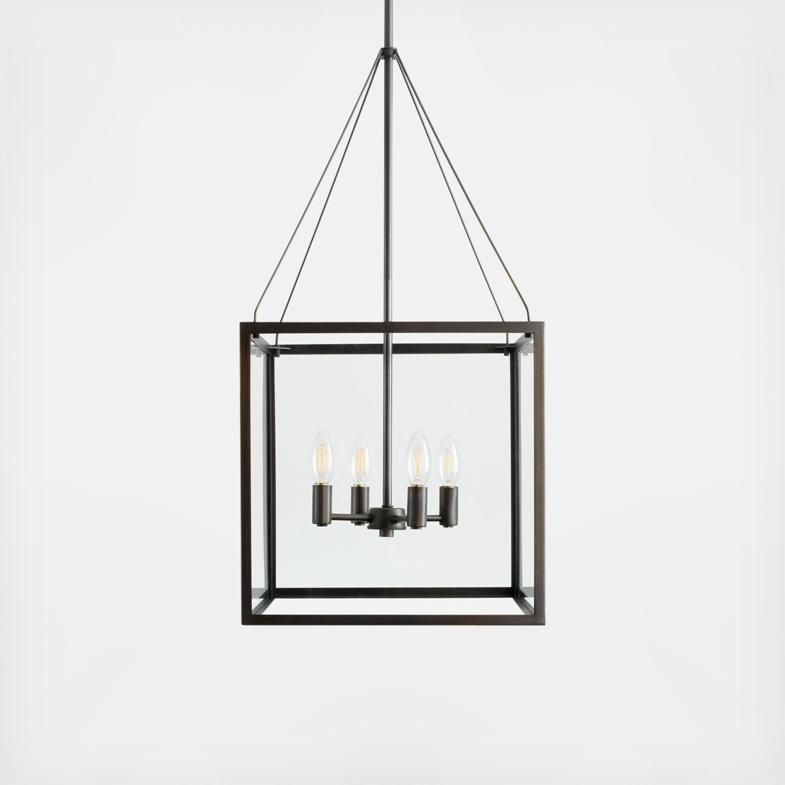 Nolan Square Glass Pendant Light