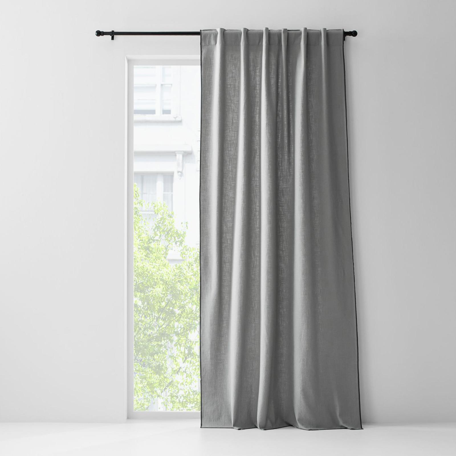 Merrow Stitch Organic Cotton Window Curtain Panel
