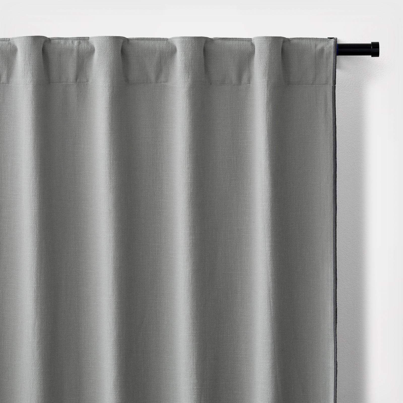 Merrow Stitch Organic Cotton Window Curtain Panel