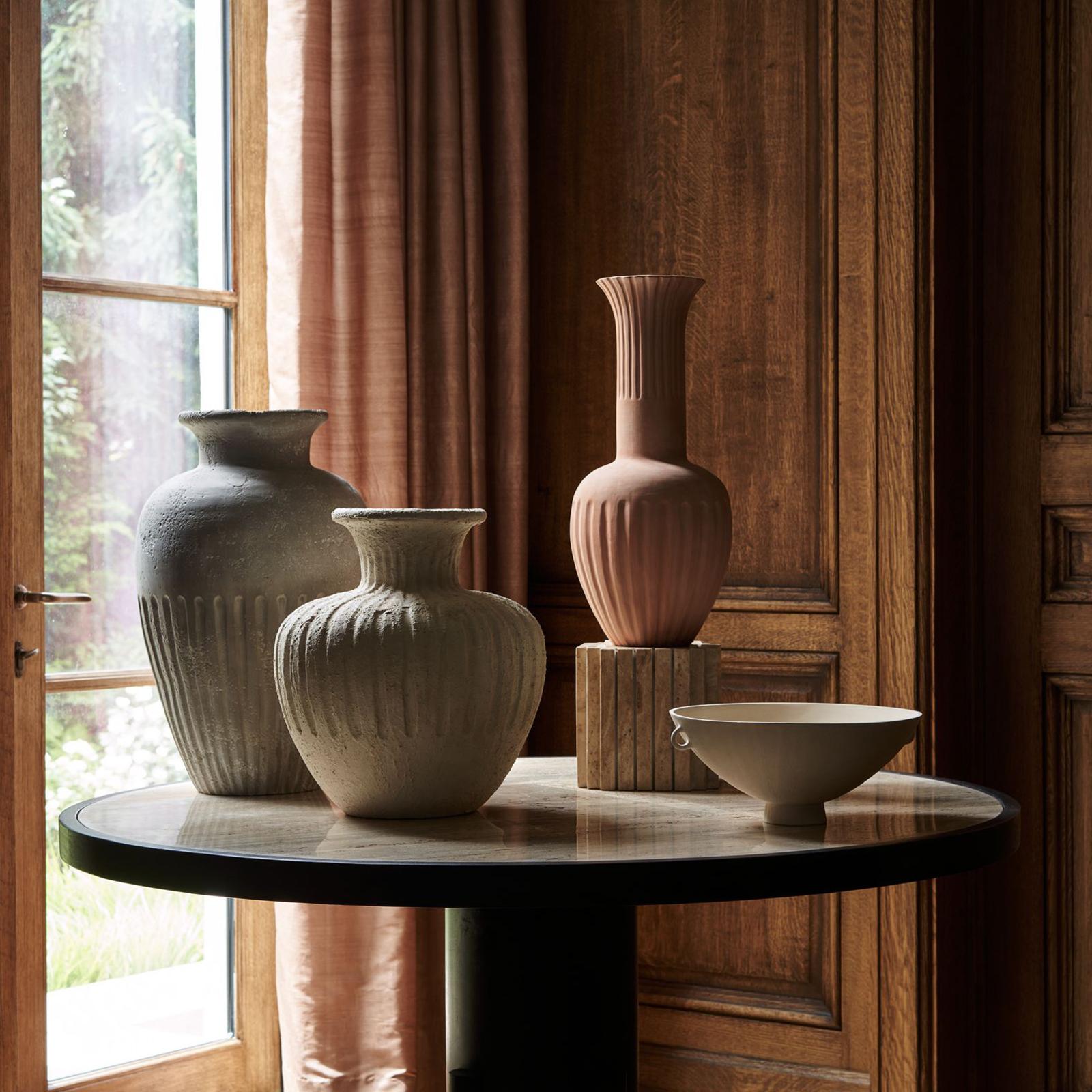 Brooklyn Cannelee Floor Vase by Athena Calderone