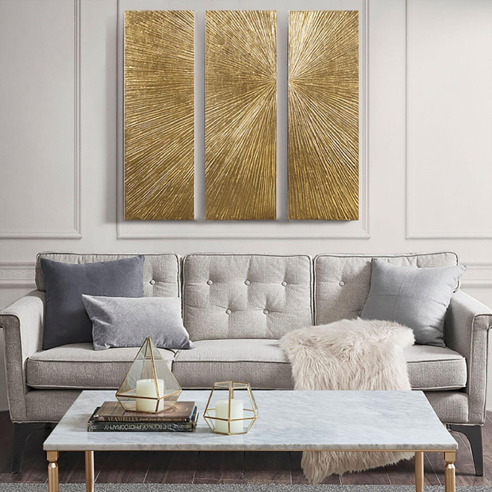 Sunburst 3-Piece Resin Wall Decor Set