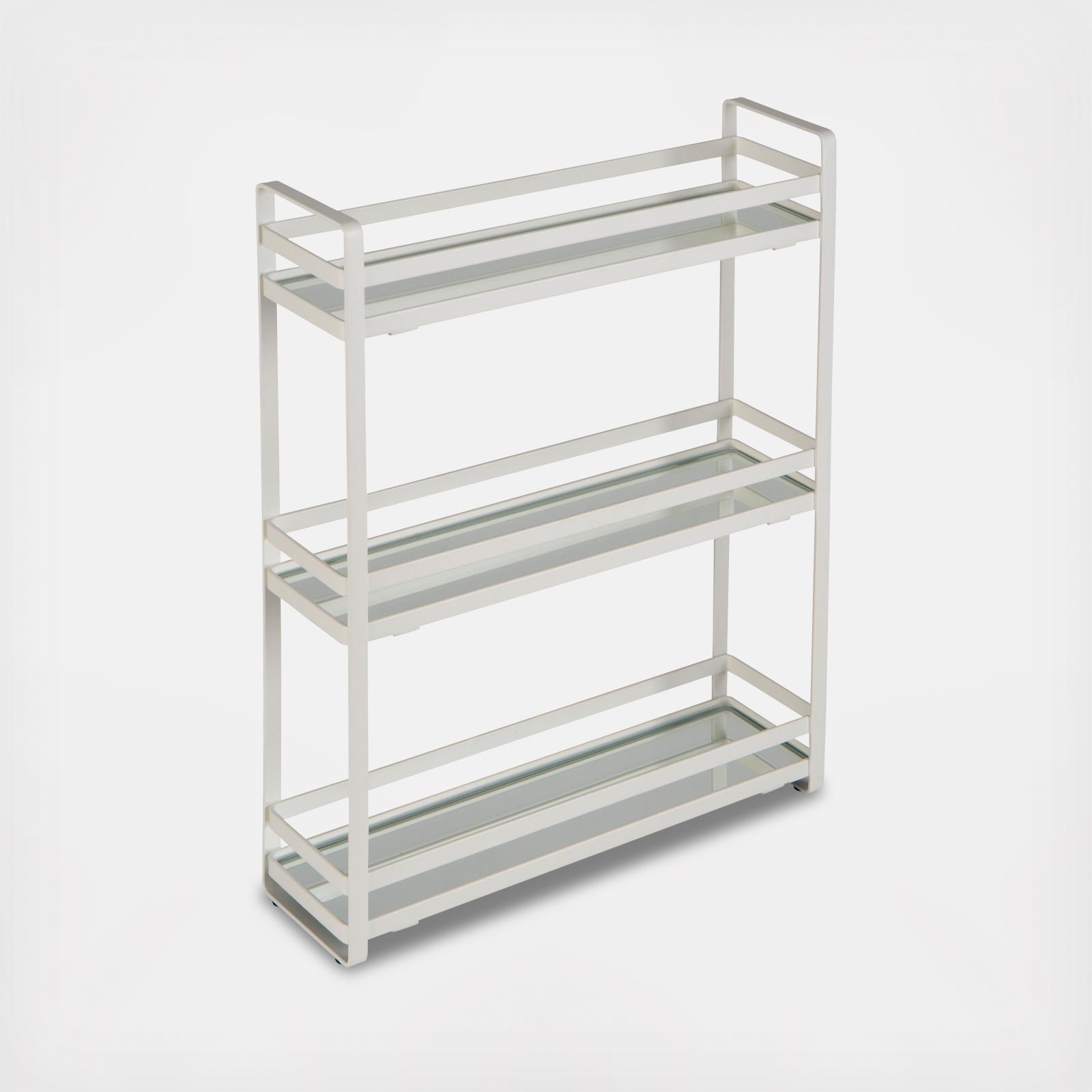 3-Tier Flat Wire Slim Vanity Tower
