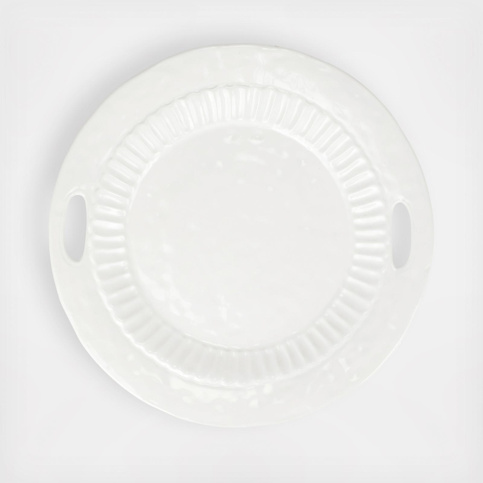 Pietra Serena Handled Round Tray
