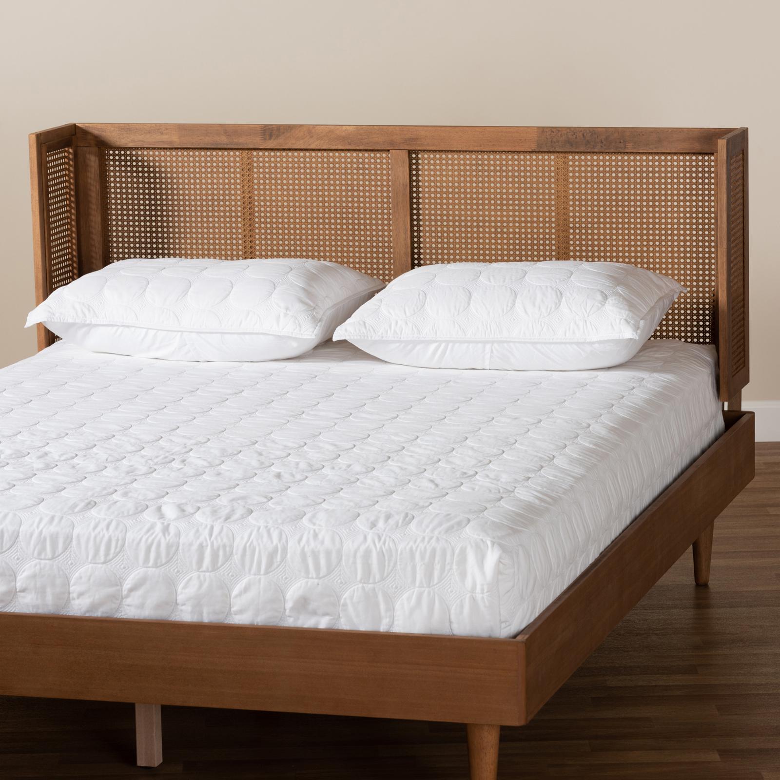 Rina Mid-Century Modern Wrap-Around Headboard