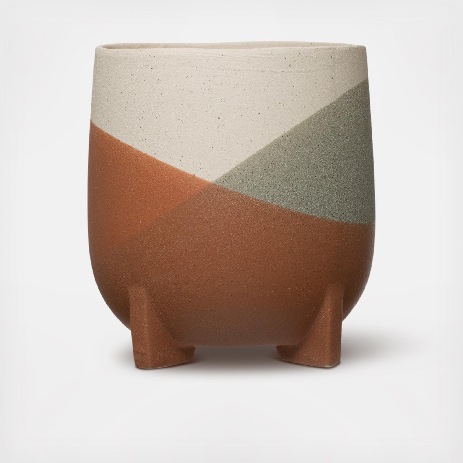 Stoneware Footed Planter Pot