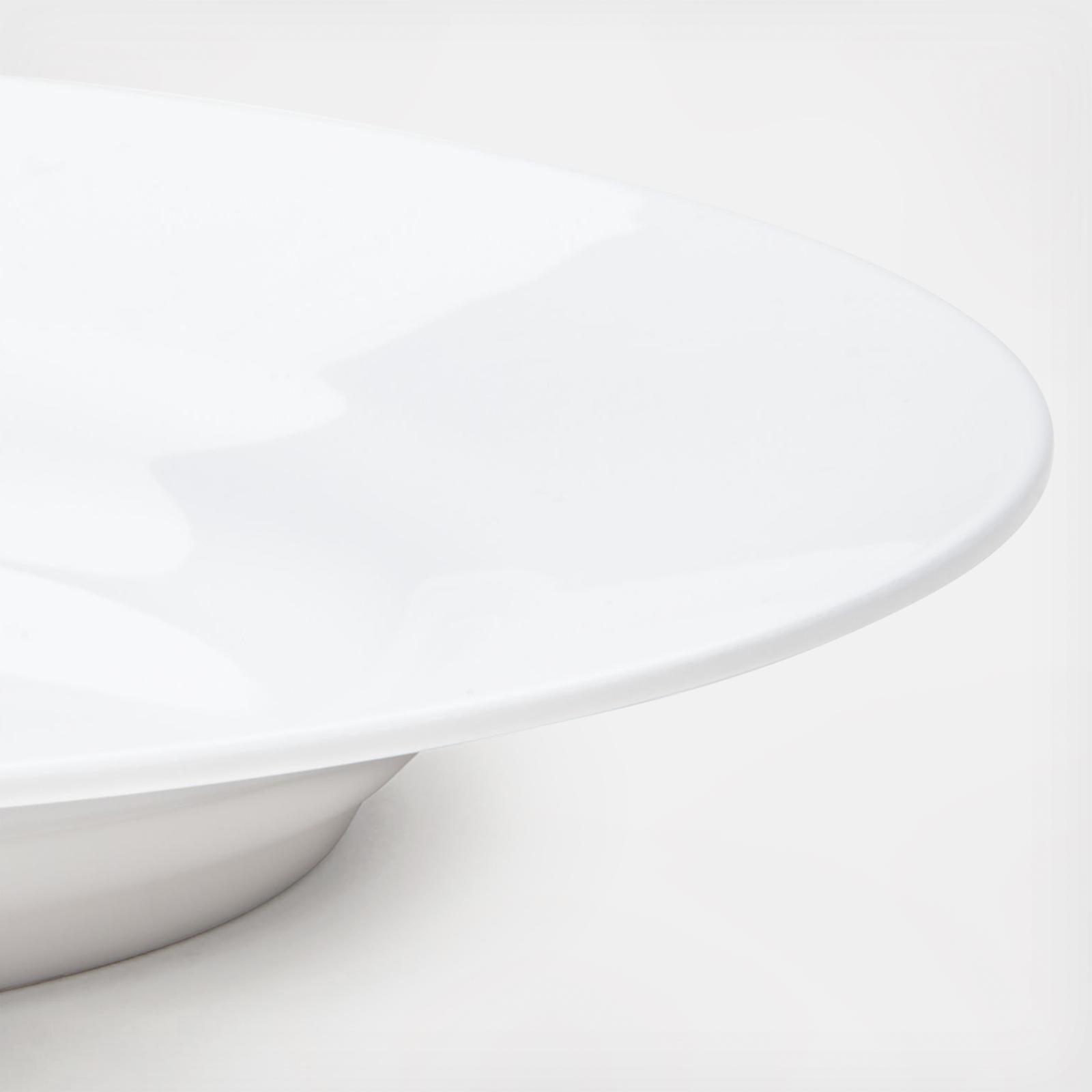 Aspen Rimmed Melamine Dinner Plate, Set of 4