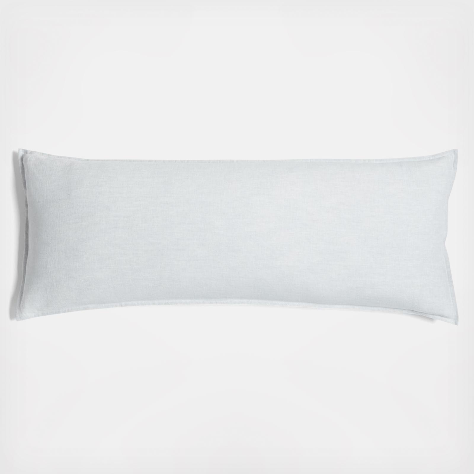 Linen Body Pillow with Feather Insert