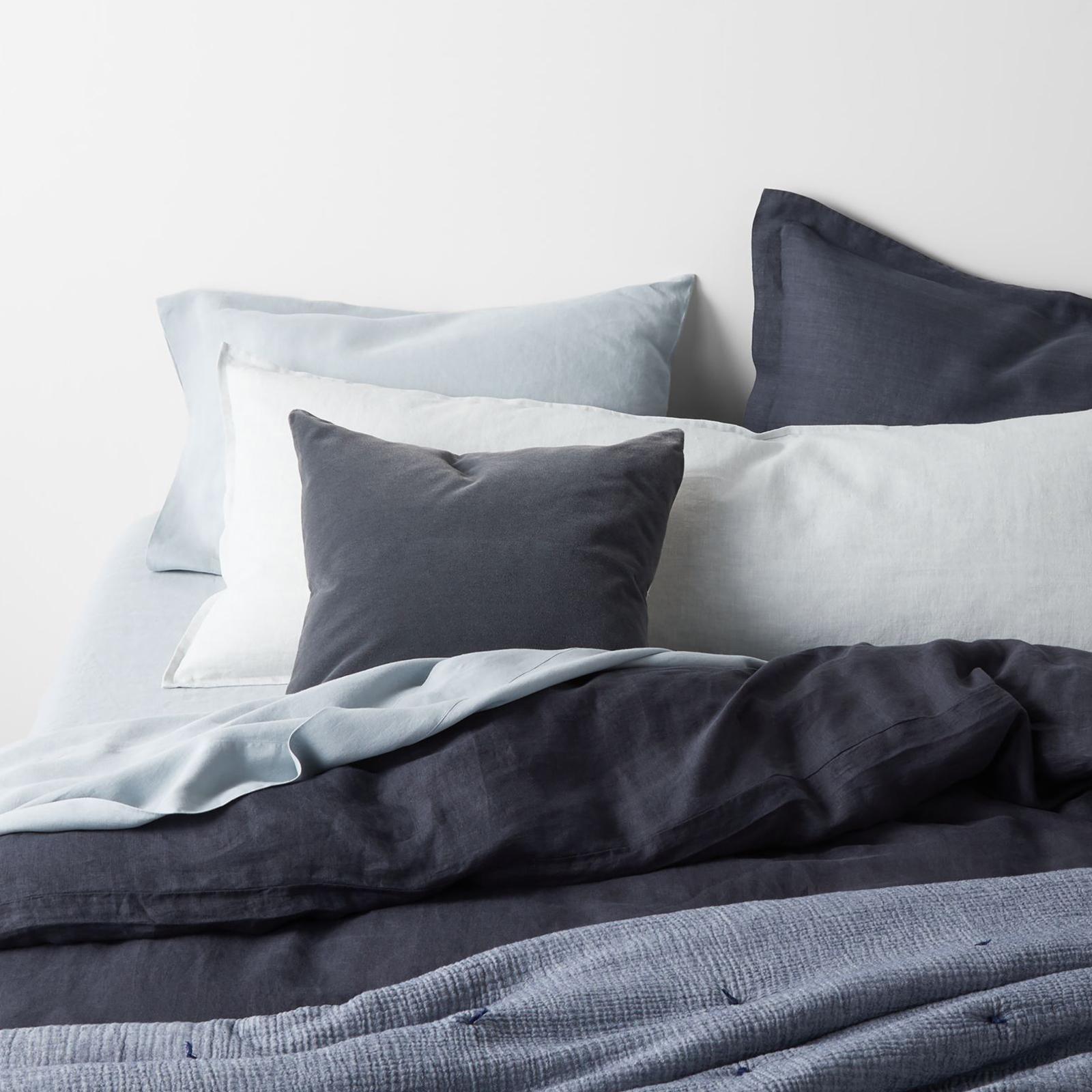 Linen Body Pillow with Feather Insert