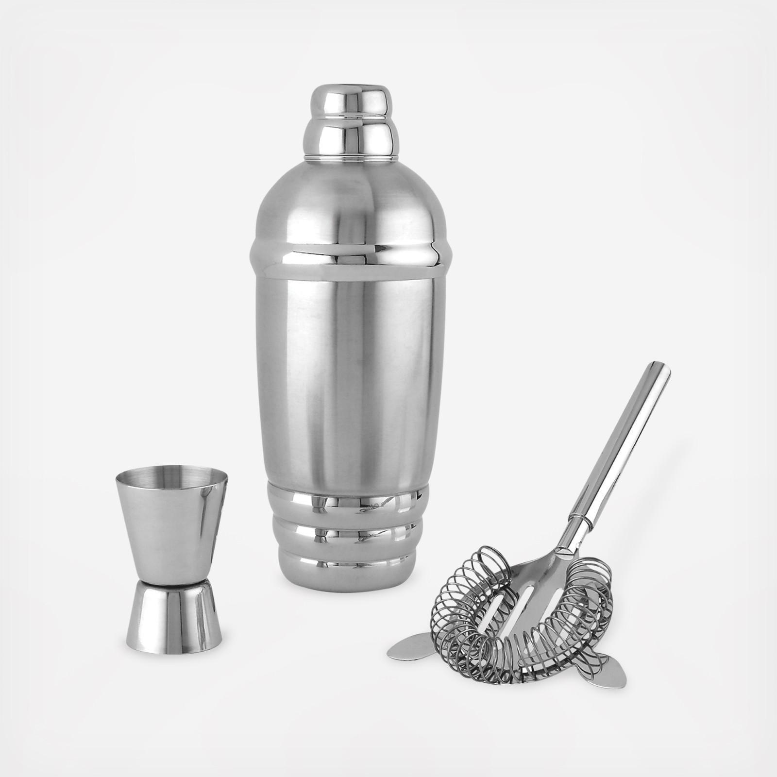Tuscany Classics Shaker with Strainer & Jigger