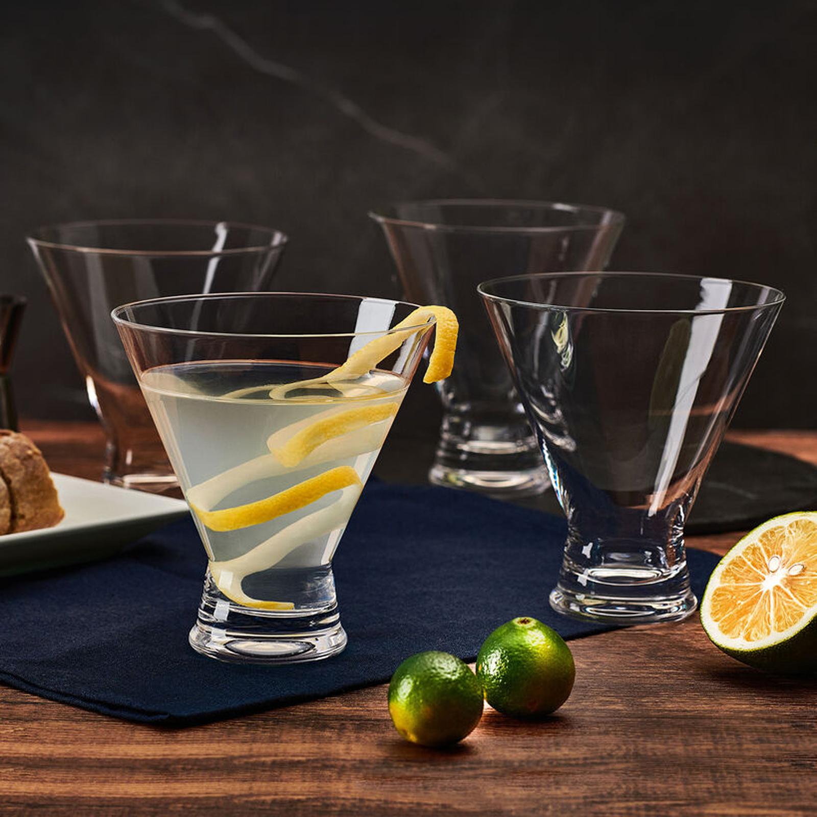 Craft Cocktail Stemless Martini Glass, Set of 4