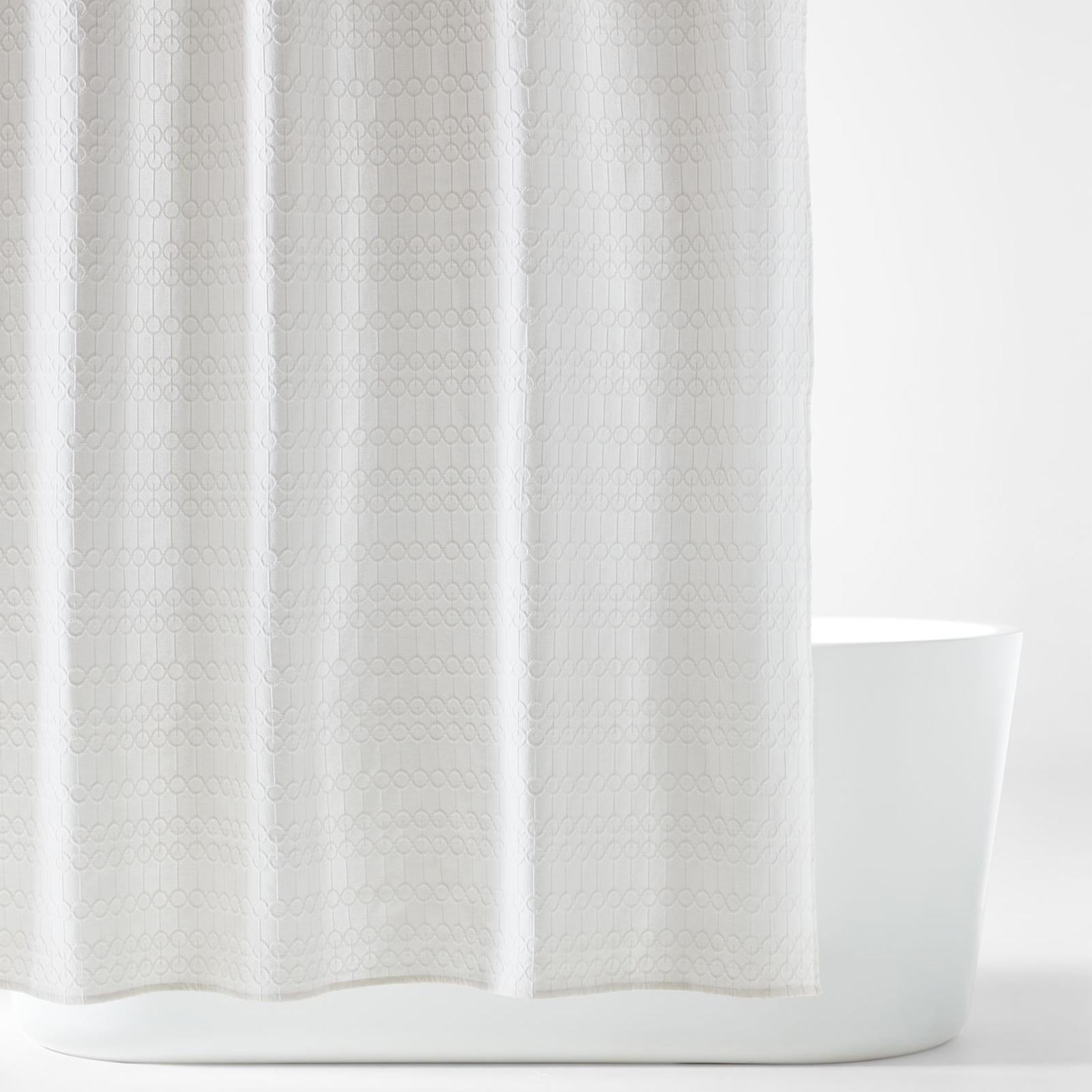 Emery Organic Cotton Matelasse Shower Curtain