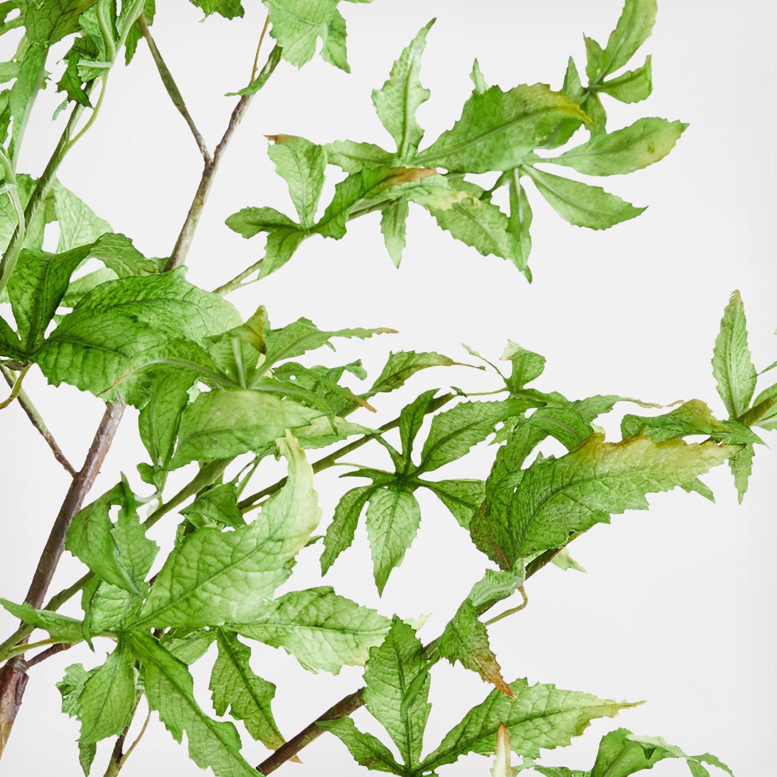 Potted Faux Green Maple Tree