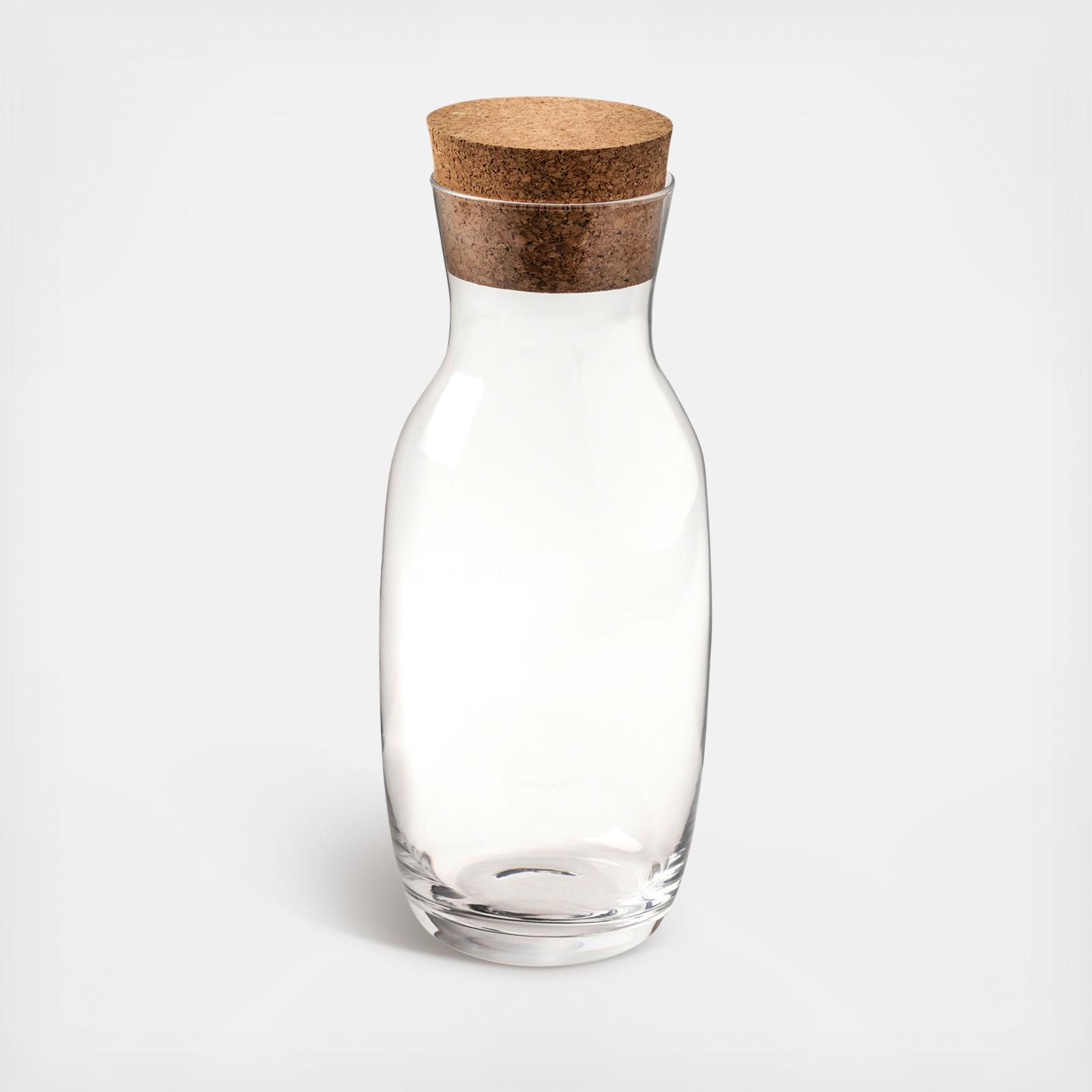 Alegra Carafe with Cork Stopper, Set of 2