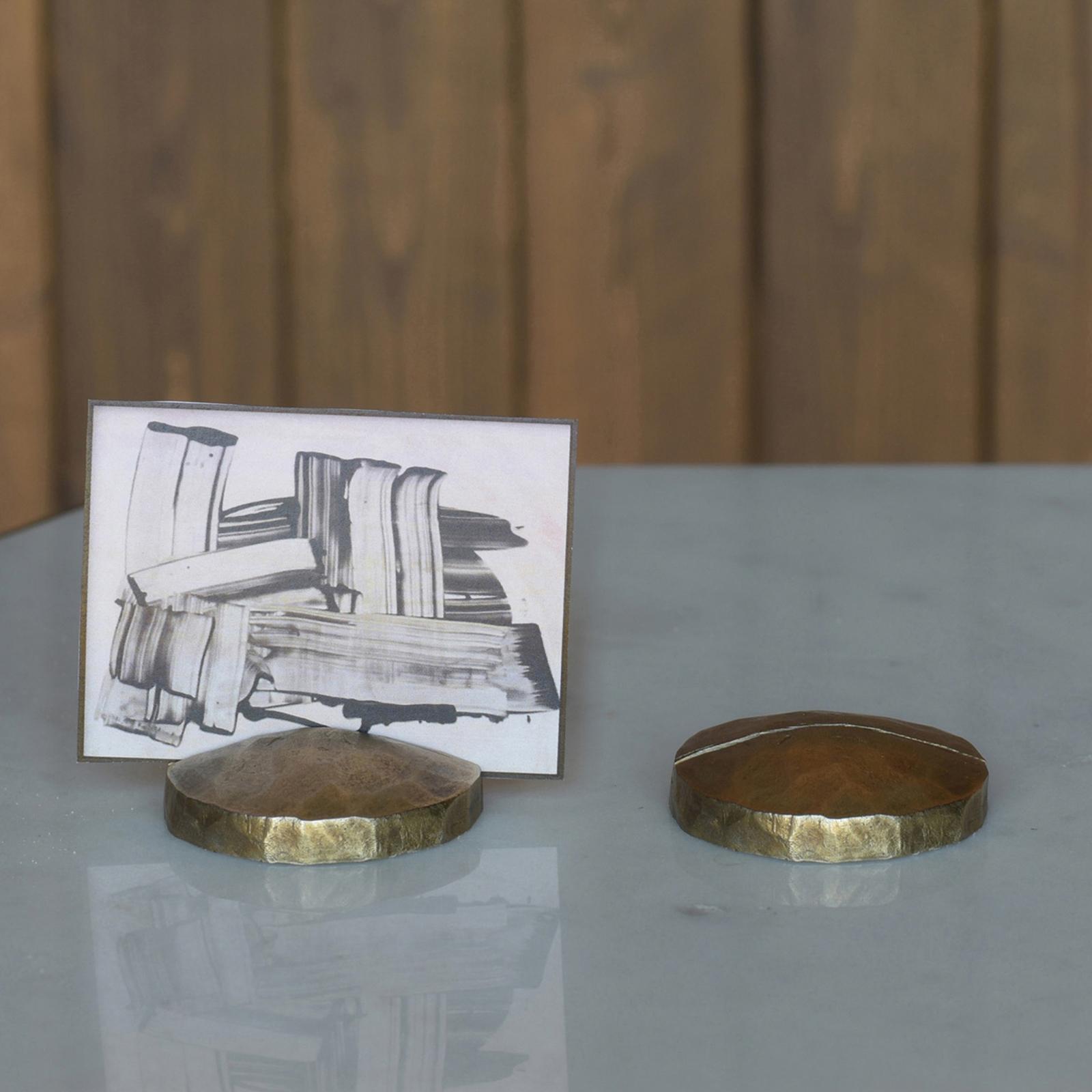 Chiseled Disk Place Card Holder, Set of 4