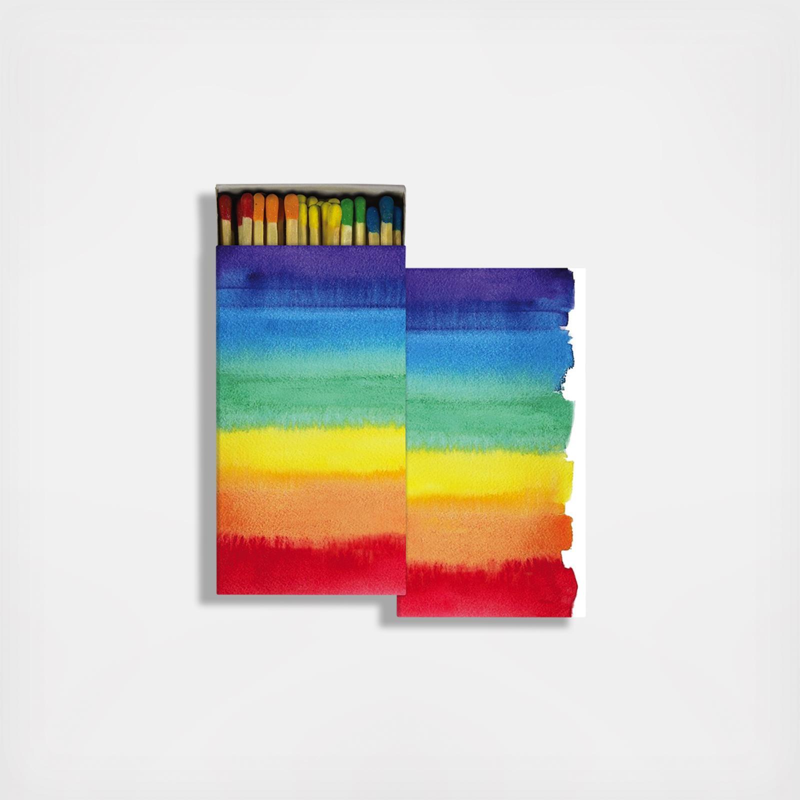 Watercolor Rainbow Match Box, Set of 8