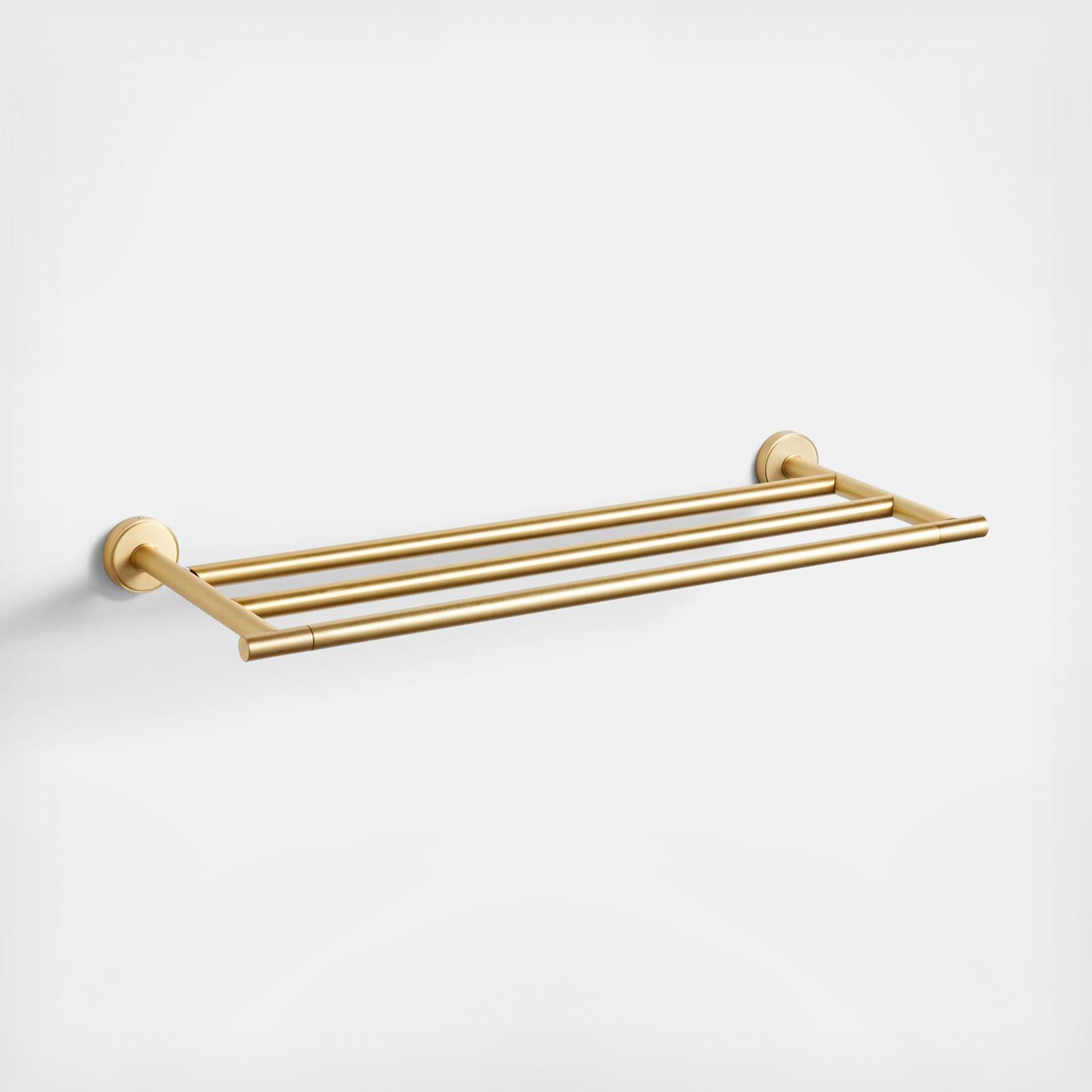 Modern Flat-End Bathroom Towel Rack