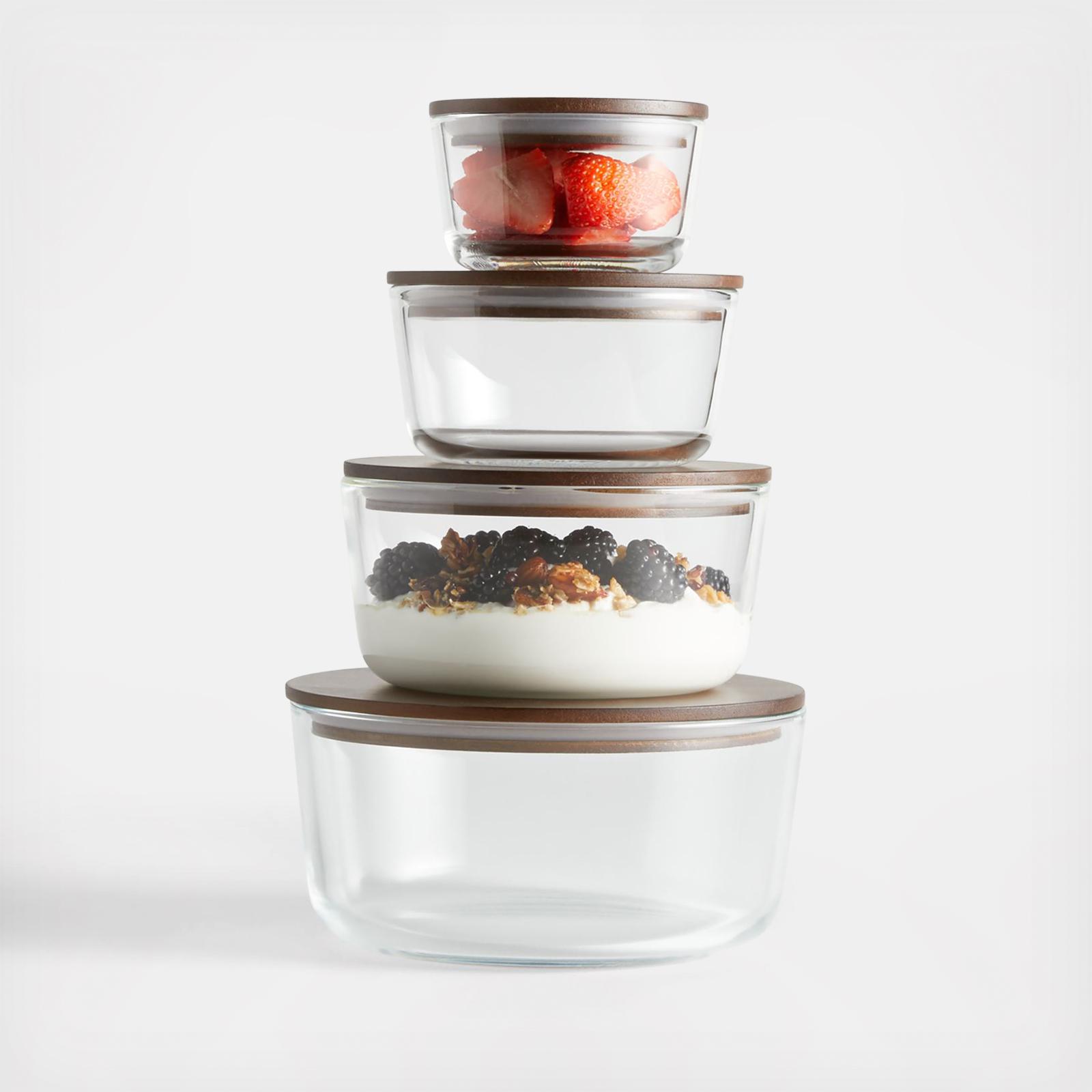 8-Piece Round Storage Container with Lid Set