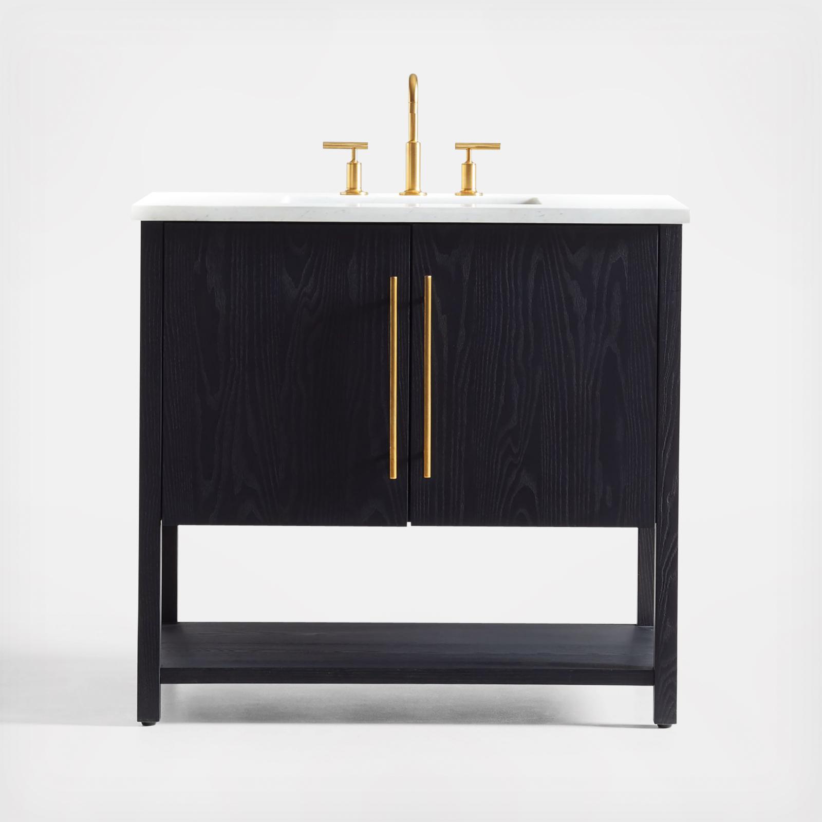 Carmen Single Sink Vanity with Shelf