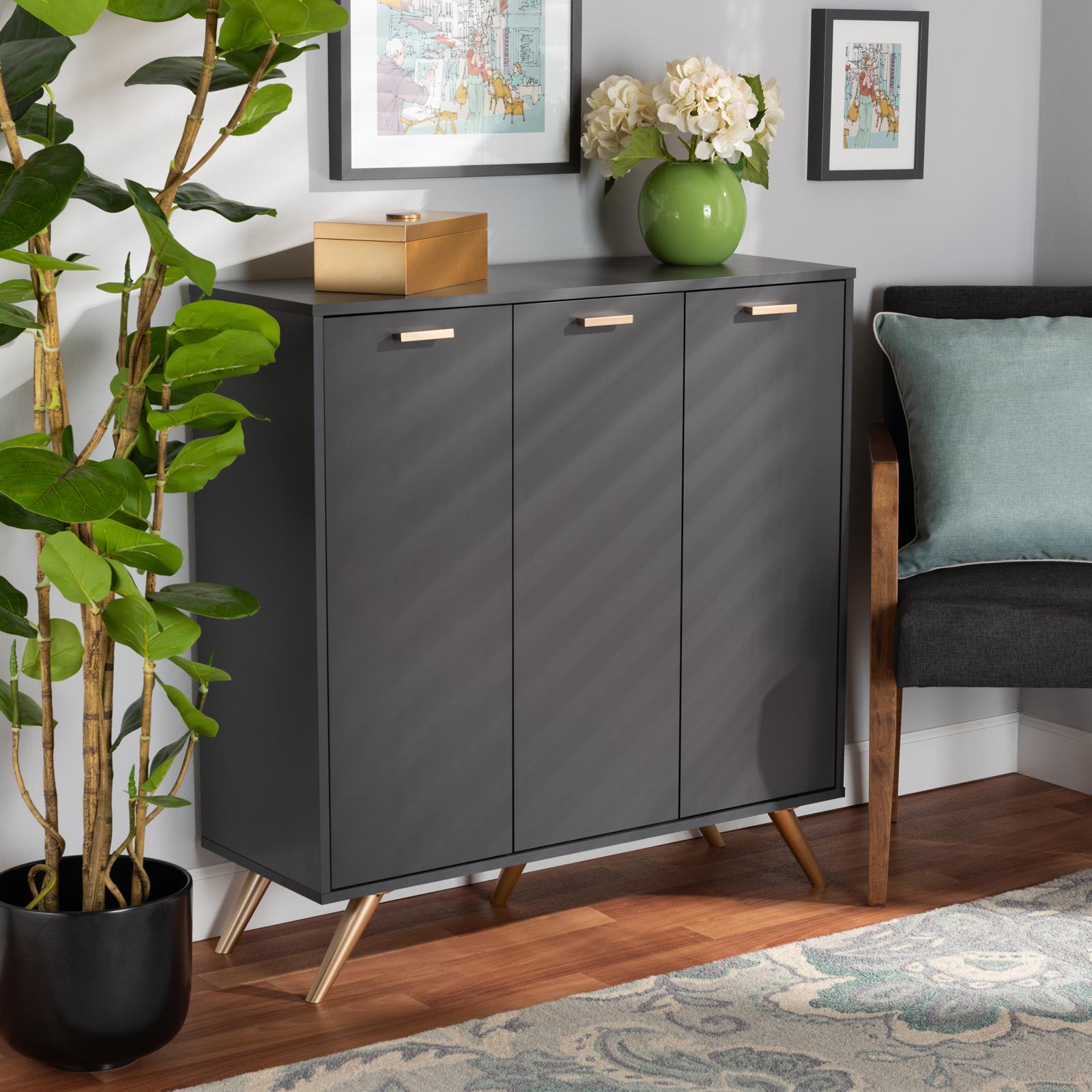Kelson Modern & Contemporary 3-Door Shoe Cabinet