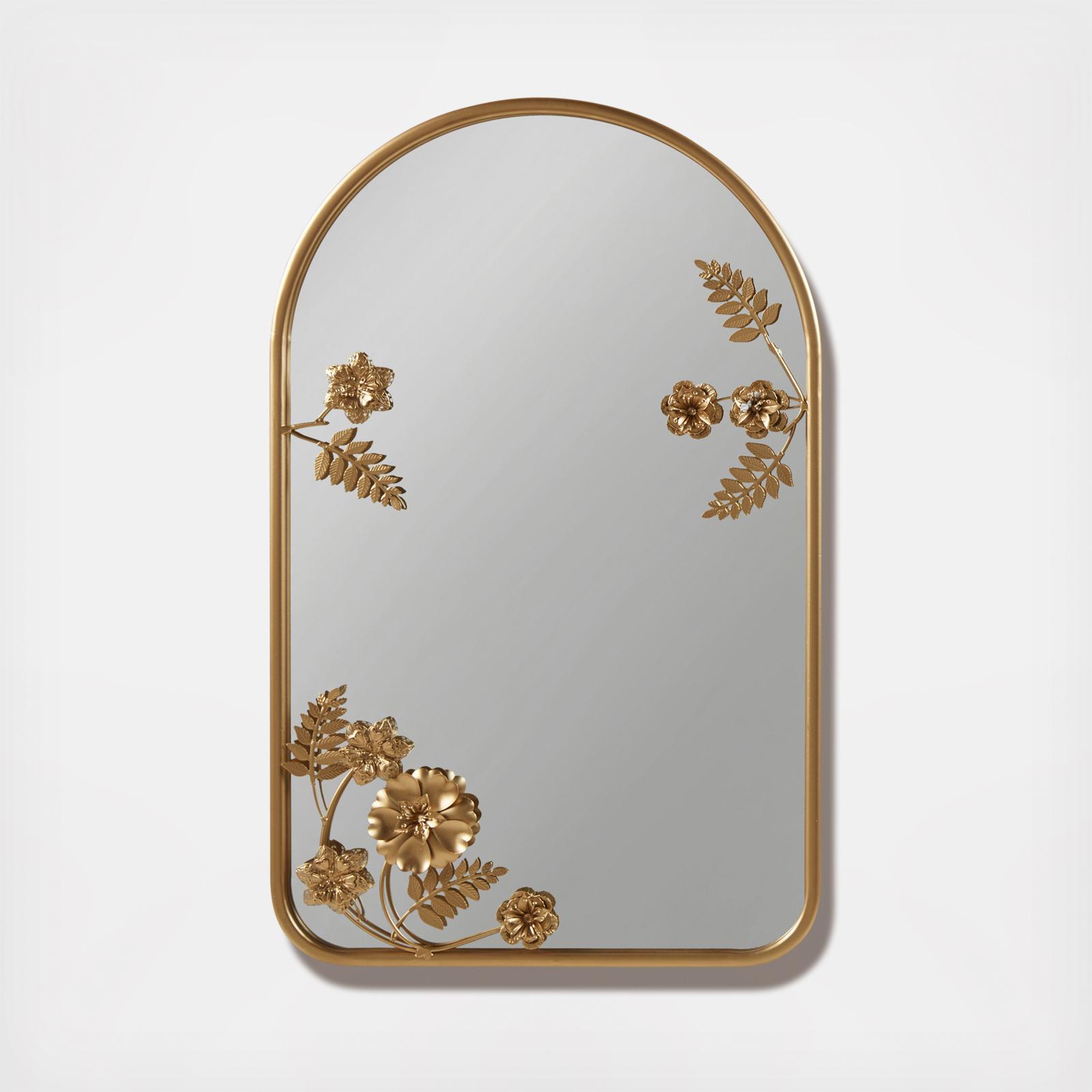 Adaline Arched Floral Wall Mirror