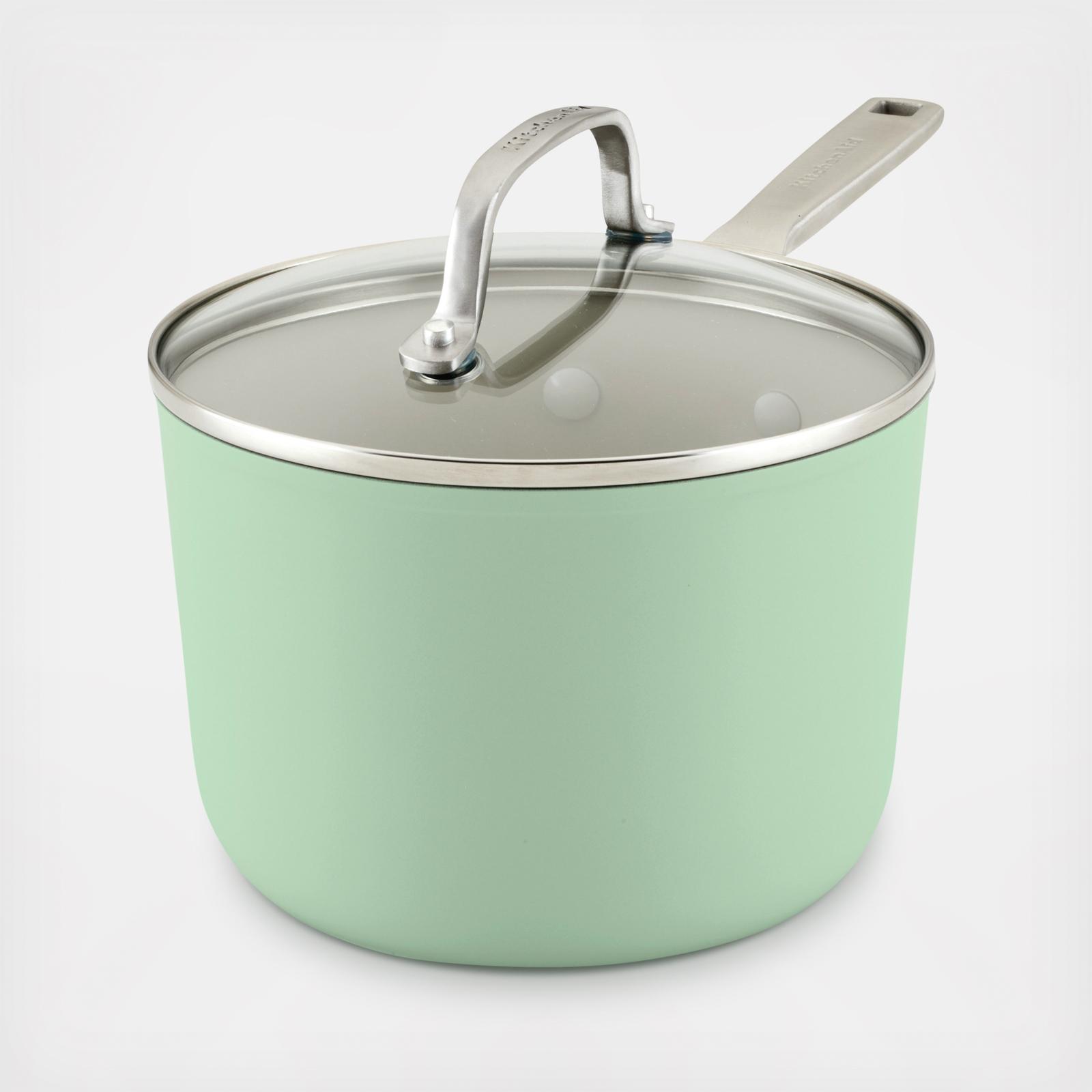 Hard Anodized Ceramic Nonstick Sauce Pan with Lid